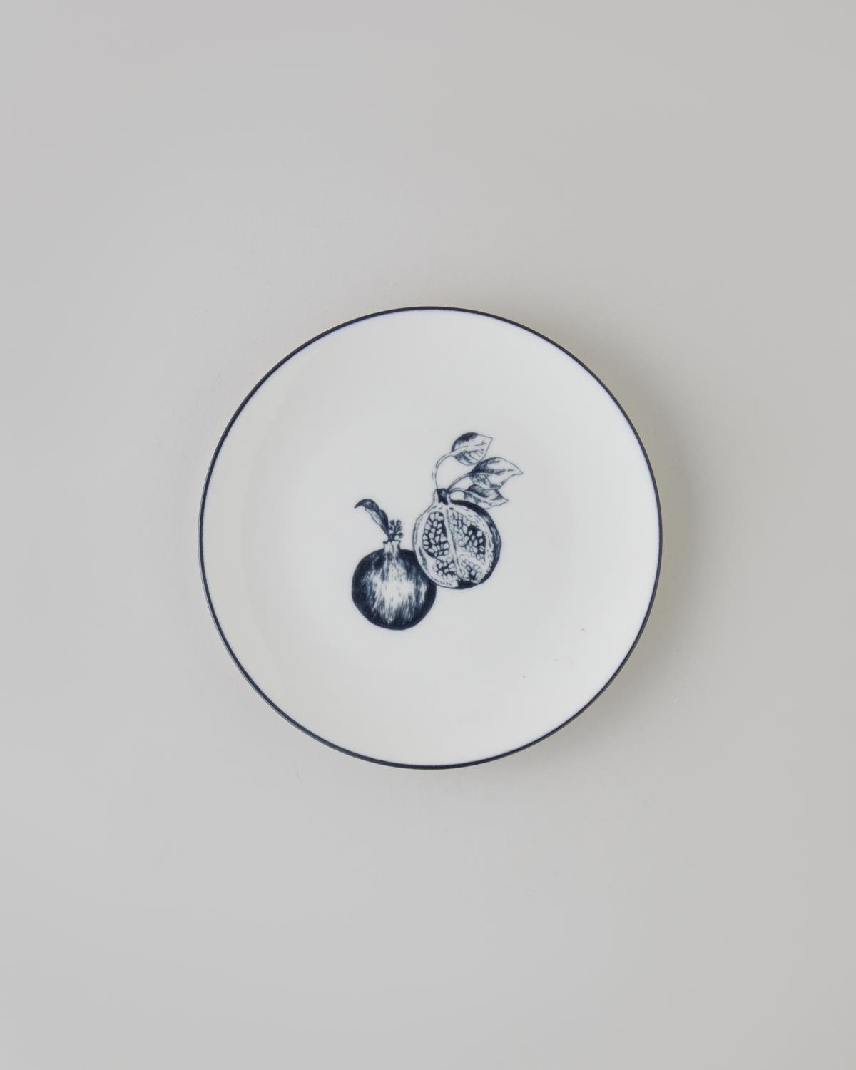 Pomara Porselen Kahvaltı ve Sunum Seti 18 Parça 6 Kişilik Lacivert-Beyaz