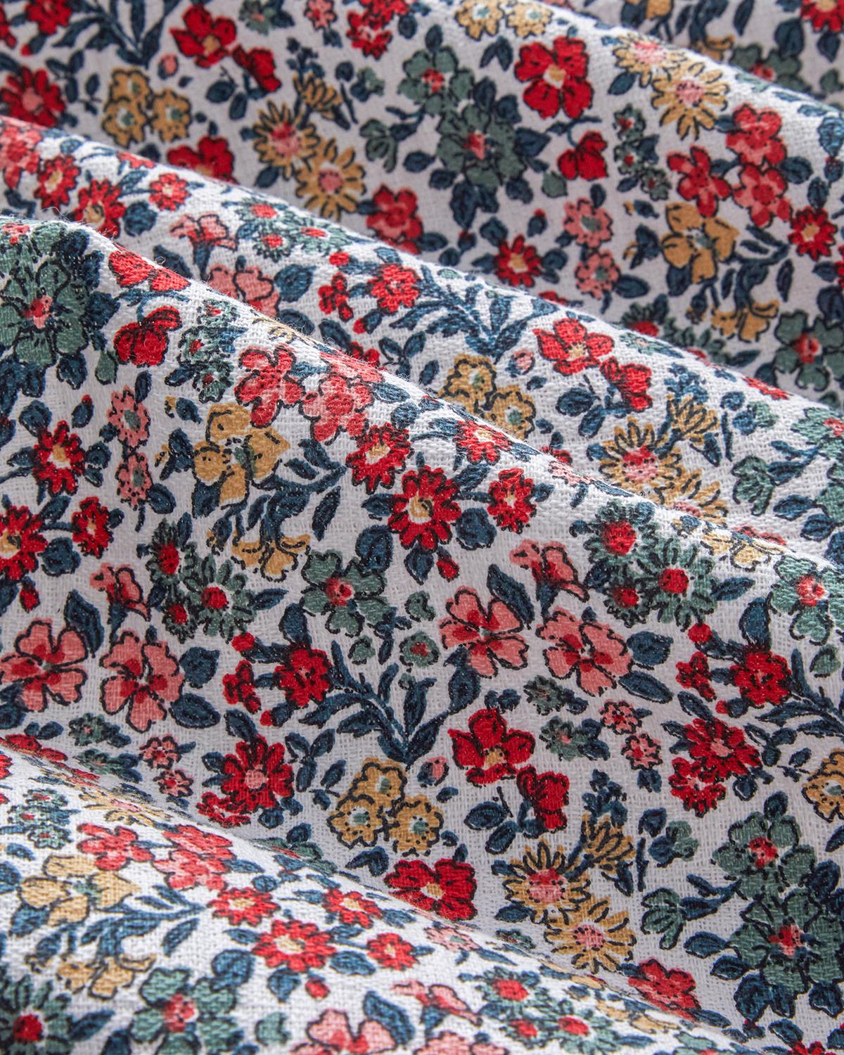 Posy Garden Baskılı Pamuklu King Size Pike 240x220 cm Kırmızı