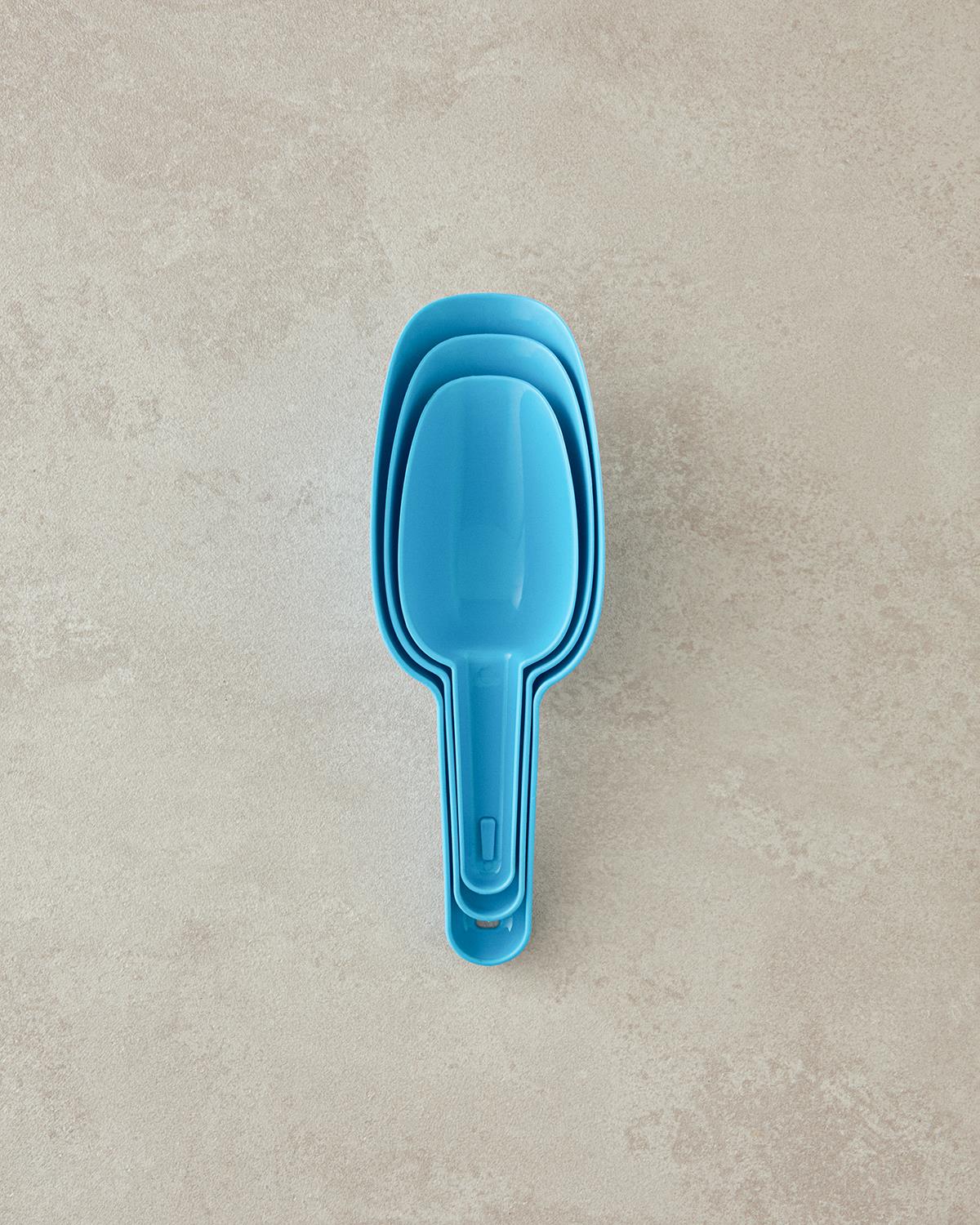 Poul Plastik 3'lü Ölçü Kaşığı 22x7,8x5 cm Turkuaz