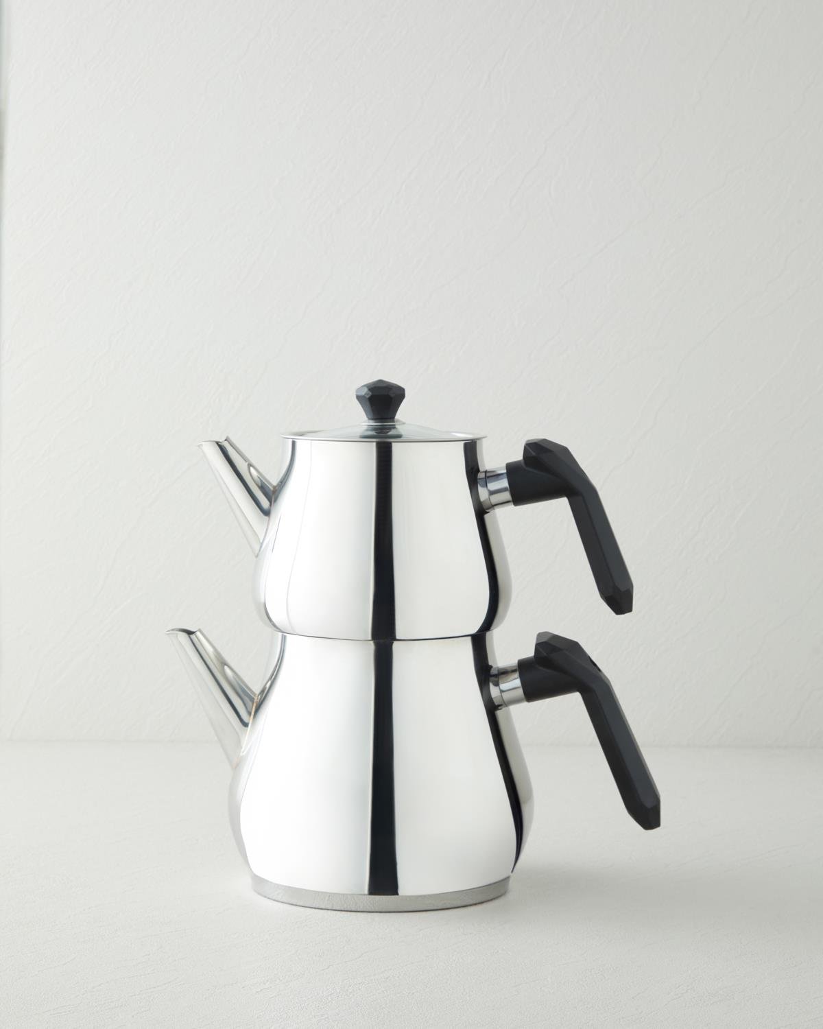 Prego Çelik Çaydanlık 1,25 L - 2,10 L Siyah