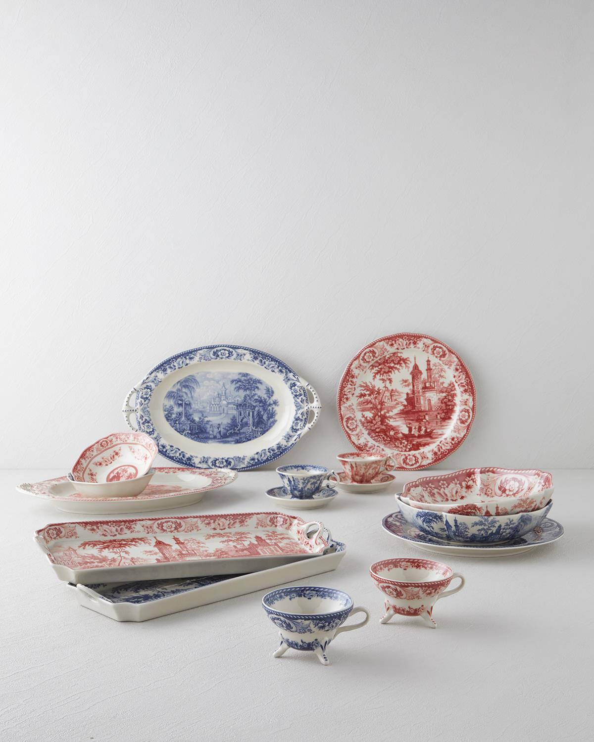 Preston Stoneware Kayık Tabak 36 cm Bordo