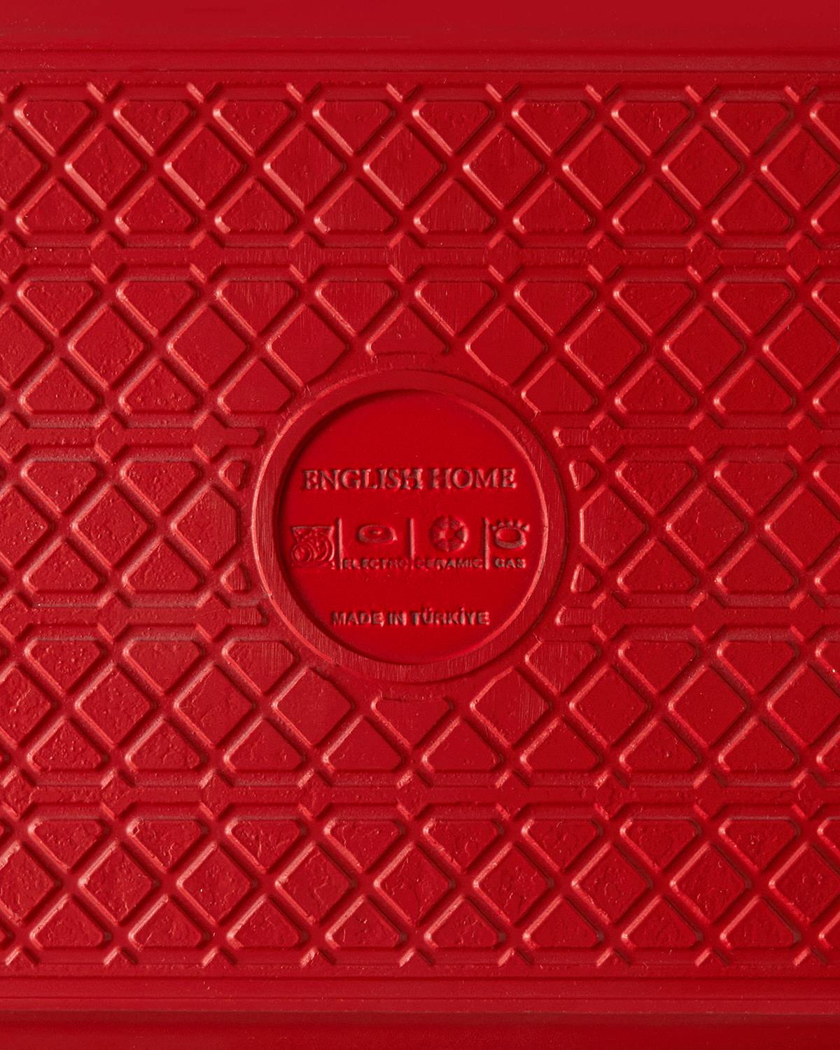 Prime Red Love Alüminyum Döküm Fırın Kabı 30 cm Kırmızı