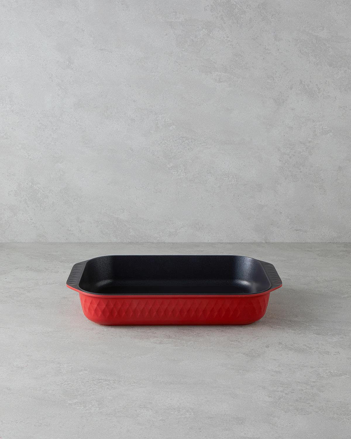 Prime Red Love Alüminyum Döküm Fırın Kabı 30 cm Kırmızı