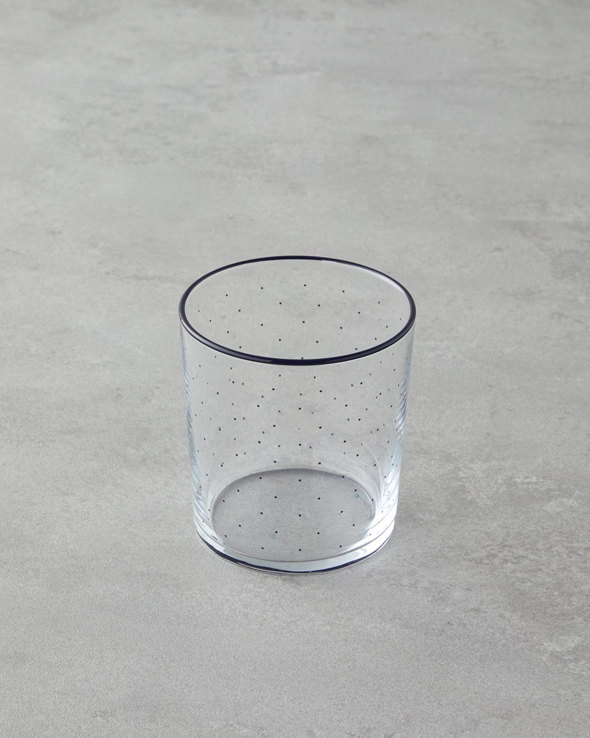 Punctate Cam Bardak 380 ml Siyah