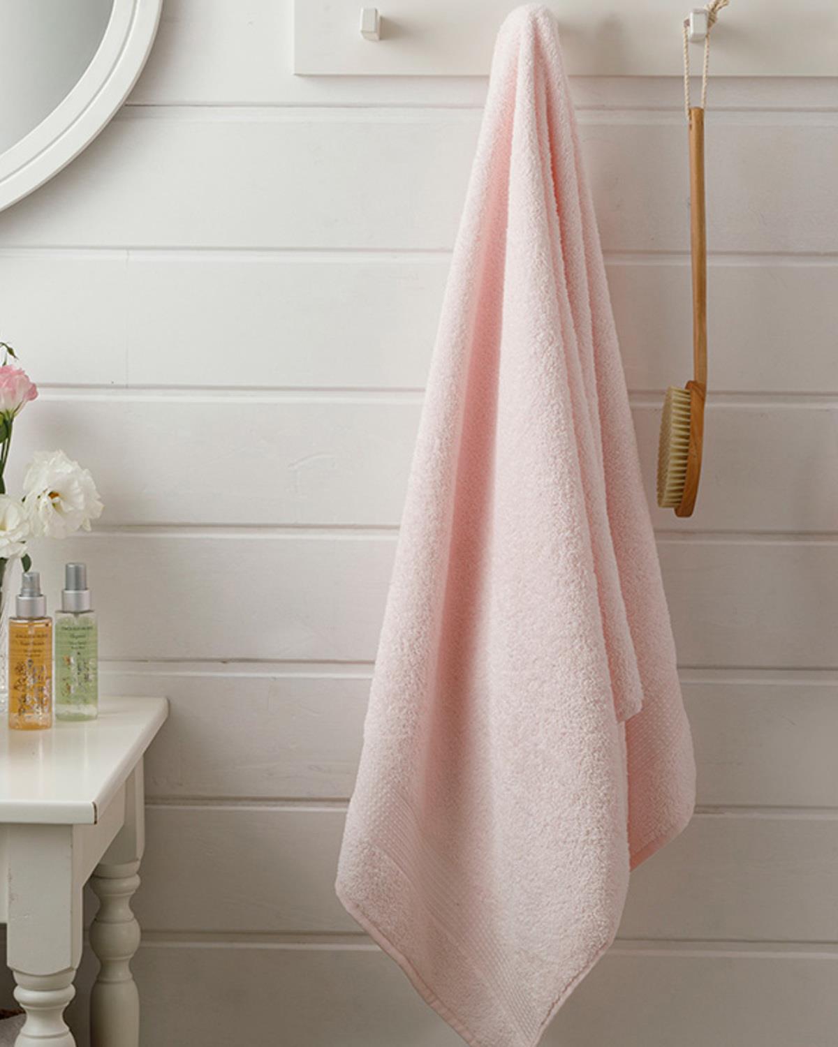 Pure Basic Pamuklu Banyo Havlusu 70x140 cm Pembe
