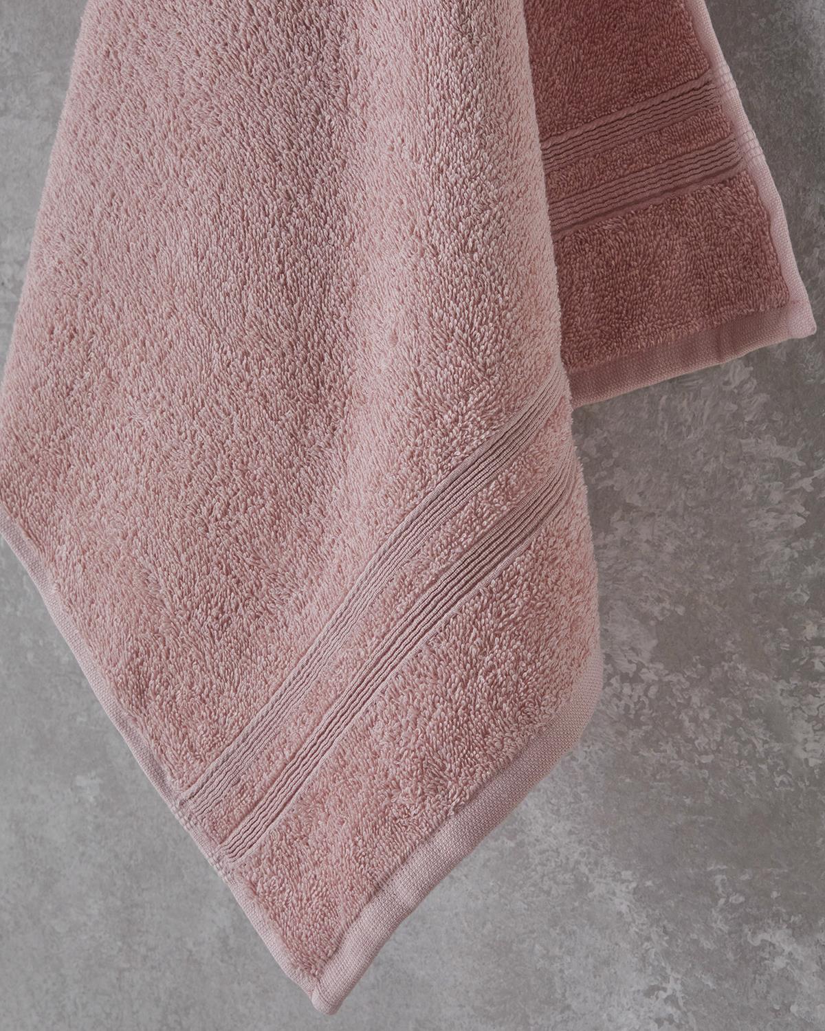 Pure Basic Pamuklu Yüz Havlusu 50x90 cm Açık Pembe