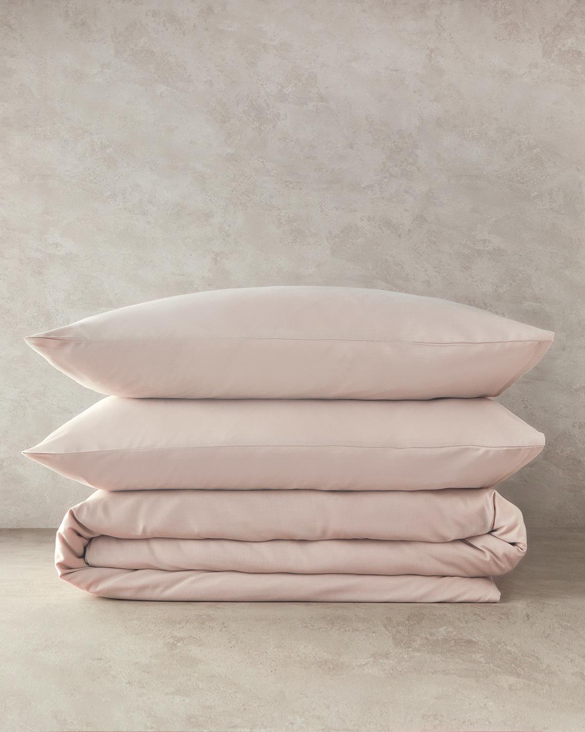 Pure Pamuklu Çift Kişilik Nevresim 200x220 cm Toz Pembe