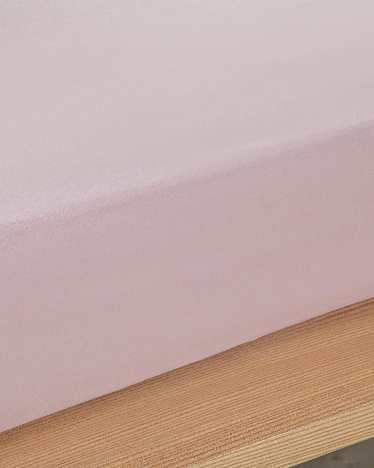 Pure Pamuklu King Size Çarşaf Toz Pembe