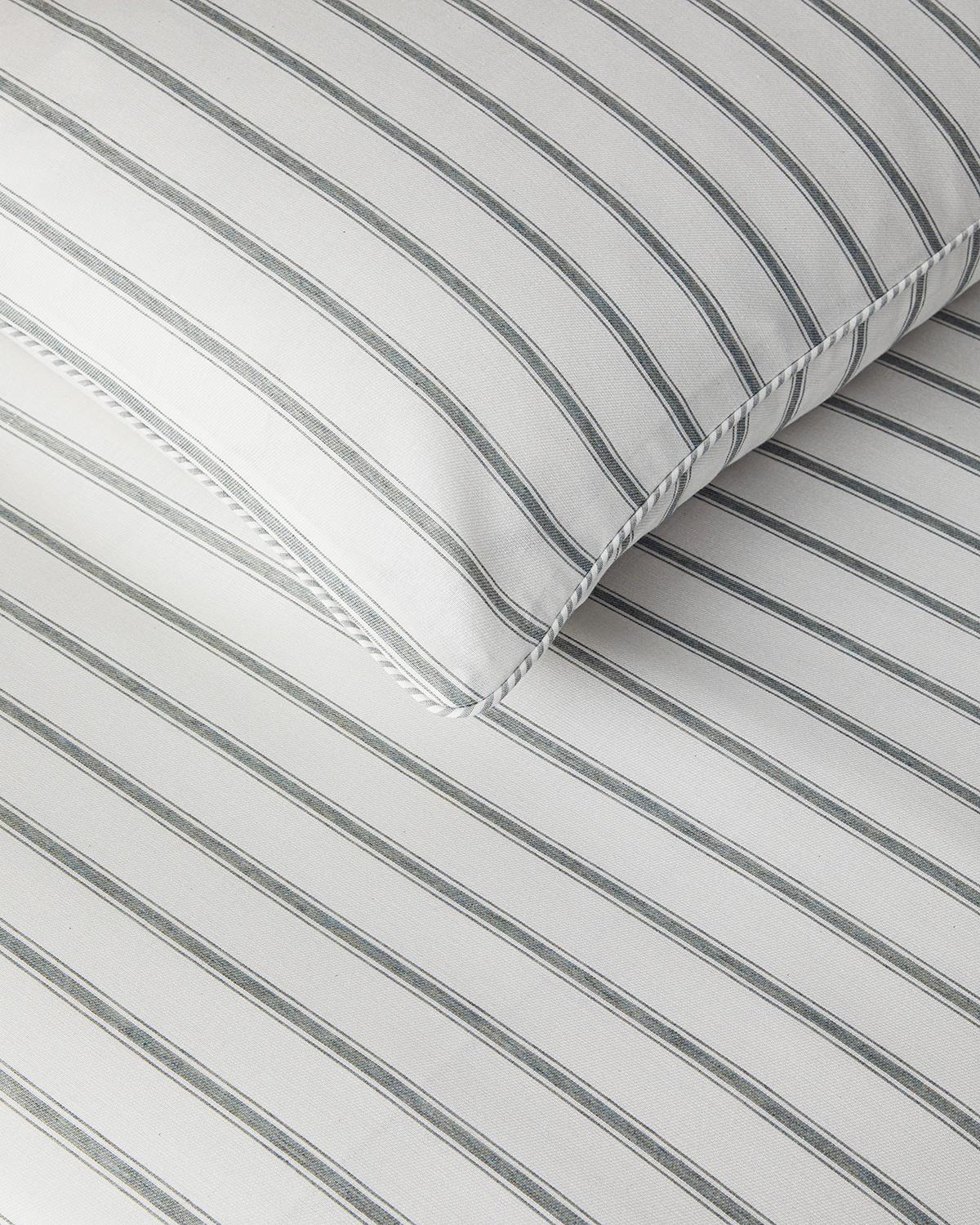 Pure Stripe İpliği Boyalı King Size Nevresim Takımı 240x220 cm Yeşil