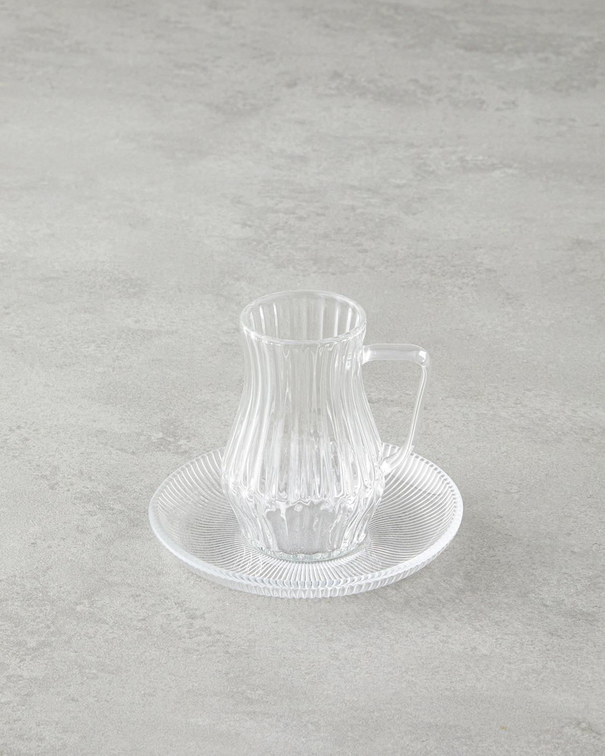 Rachel Cam 12 Parça 6 Kişilik Çay Seti 135 ml Şeffaf