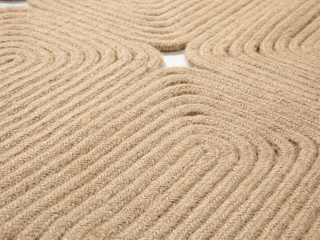 Rectangular Jüt Dekoratif Jüt Kilim Naturel