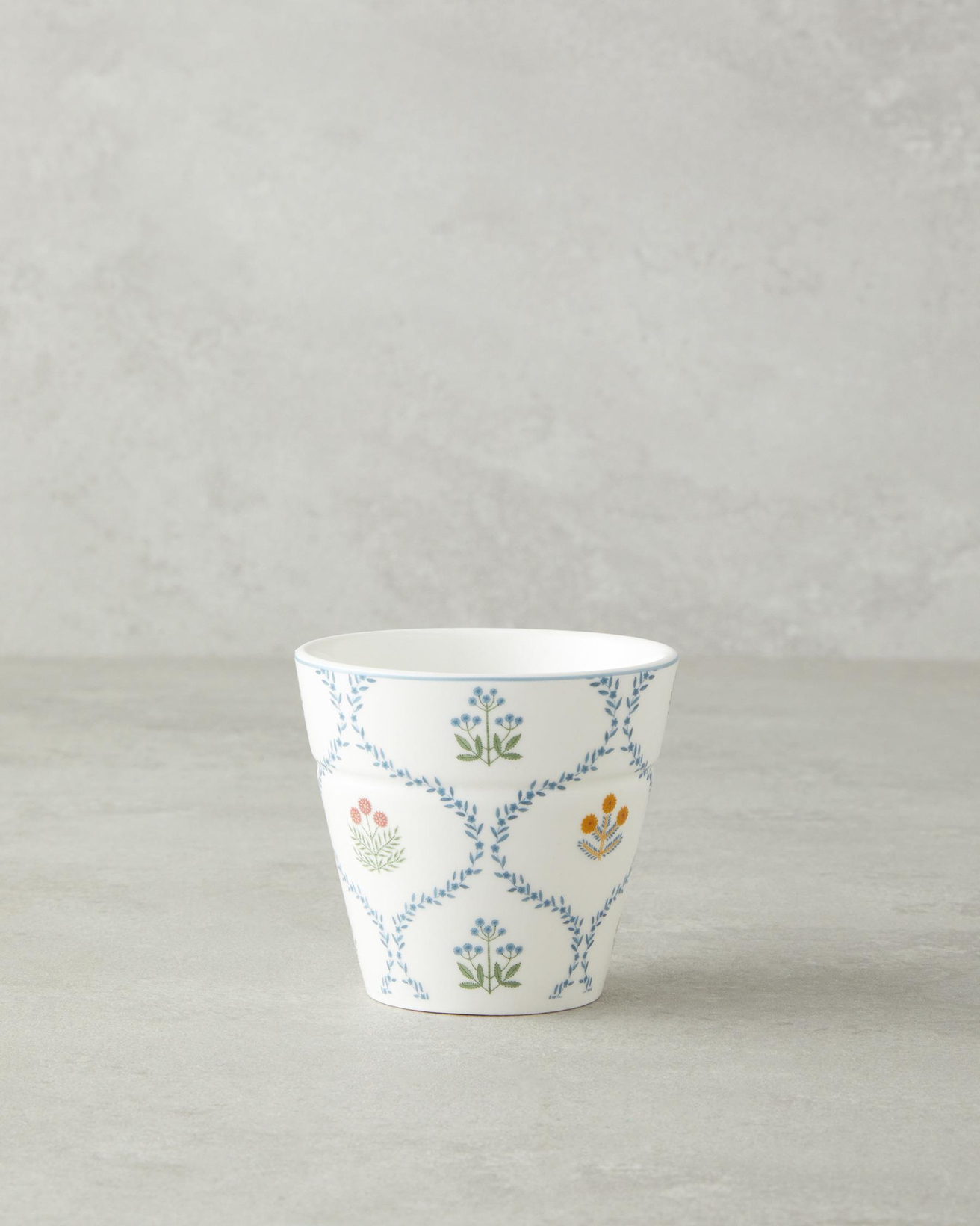Retro Spring New Bone China Bardak 230 ml Beyaz - Mavi
