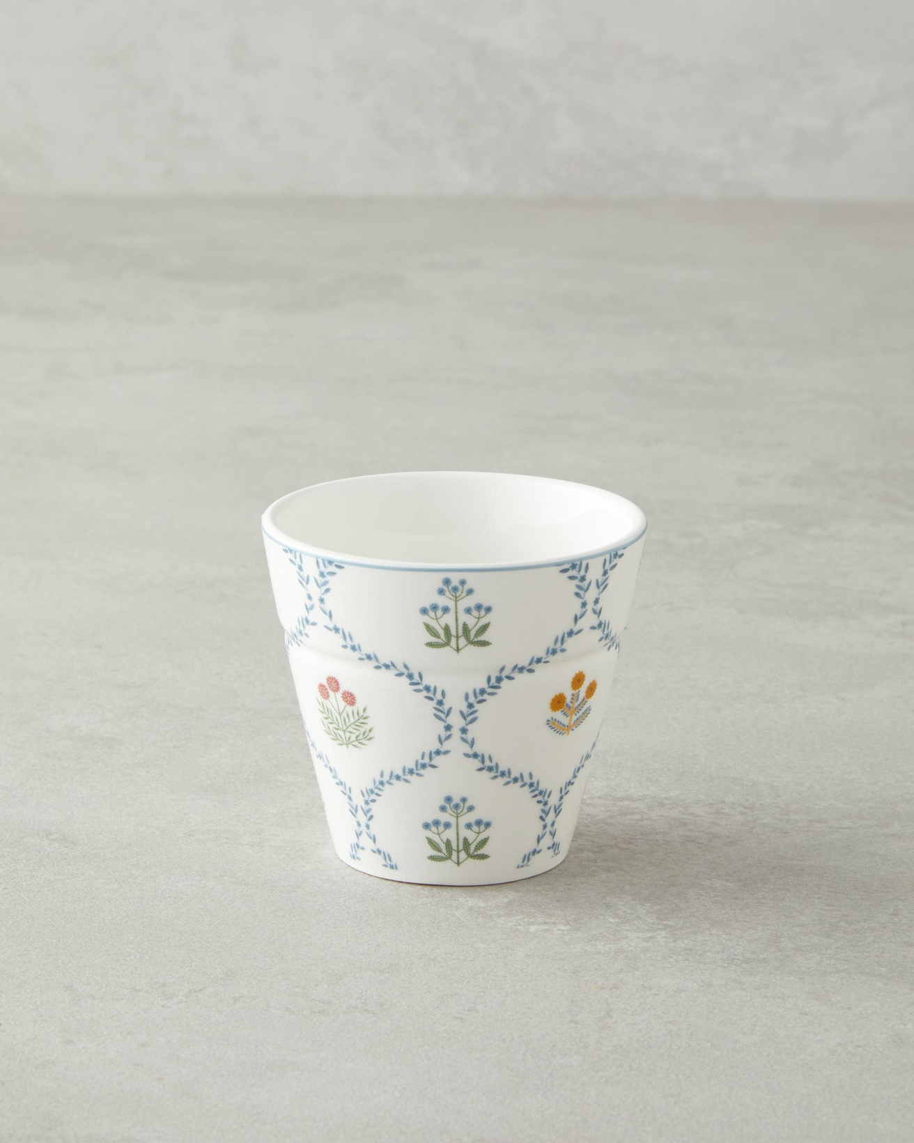 Retro Spring New Bone China Bardak 230 ml Beyaz - Mavi
