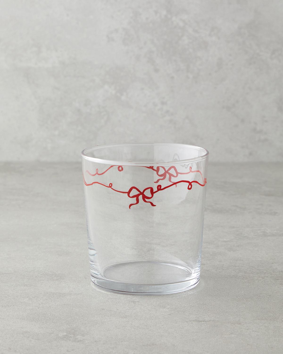 Ribbon Joy Cam 2'li Bardak 380 ml Kırmızı - Yeşil