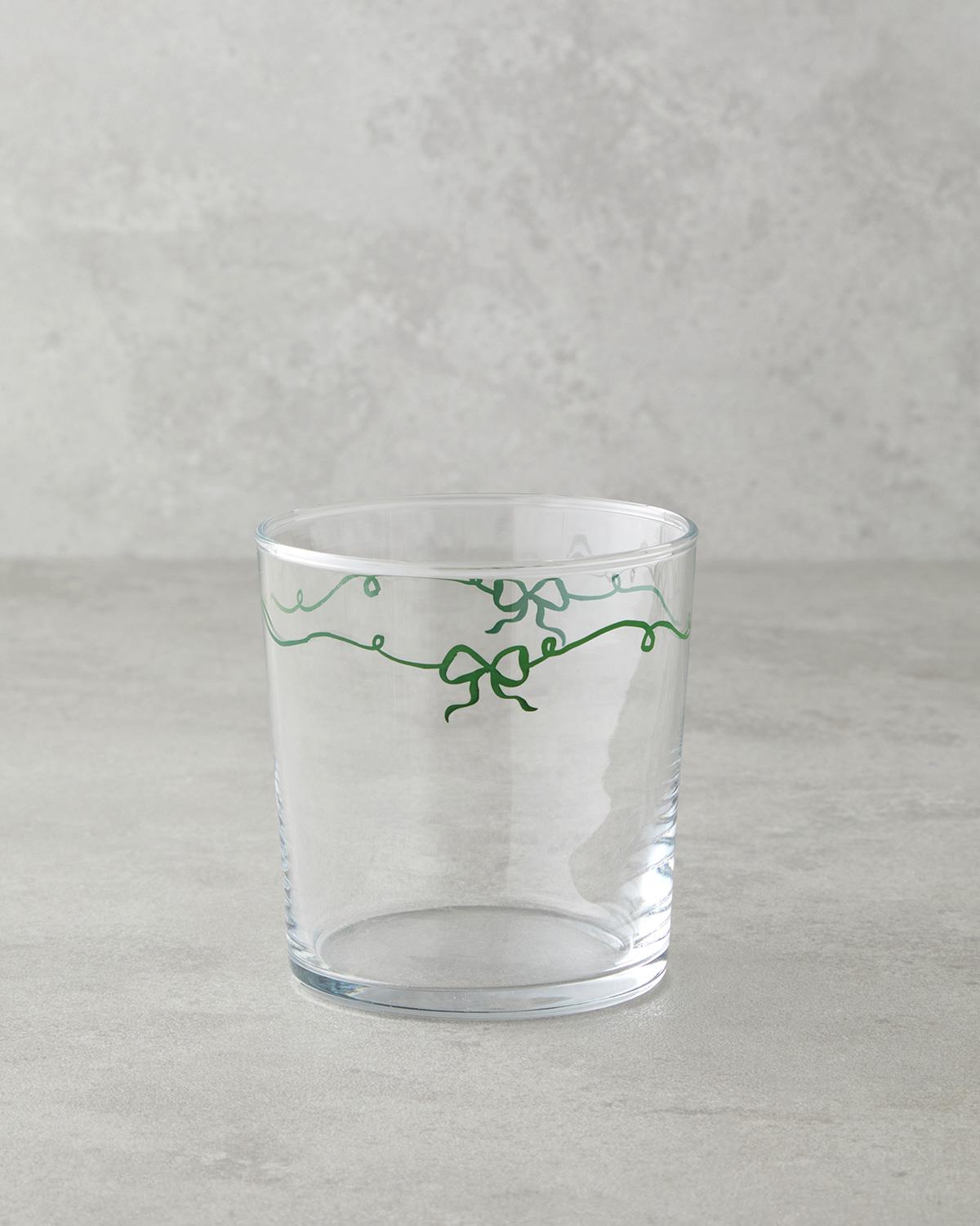 Ribbon Joy Cam 2'li Bardak 380 ml Kırmızı - Yeşil