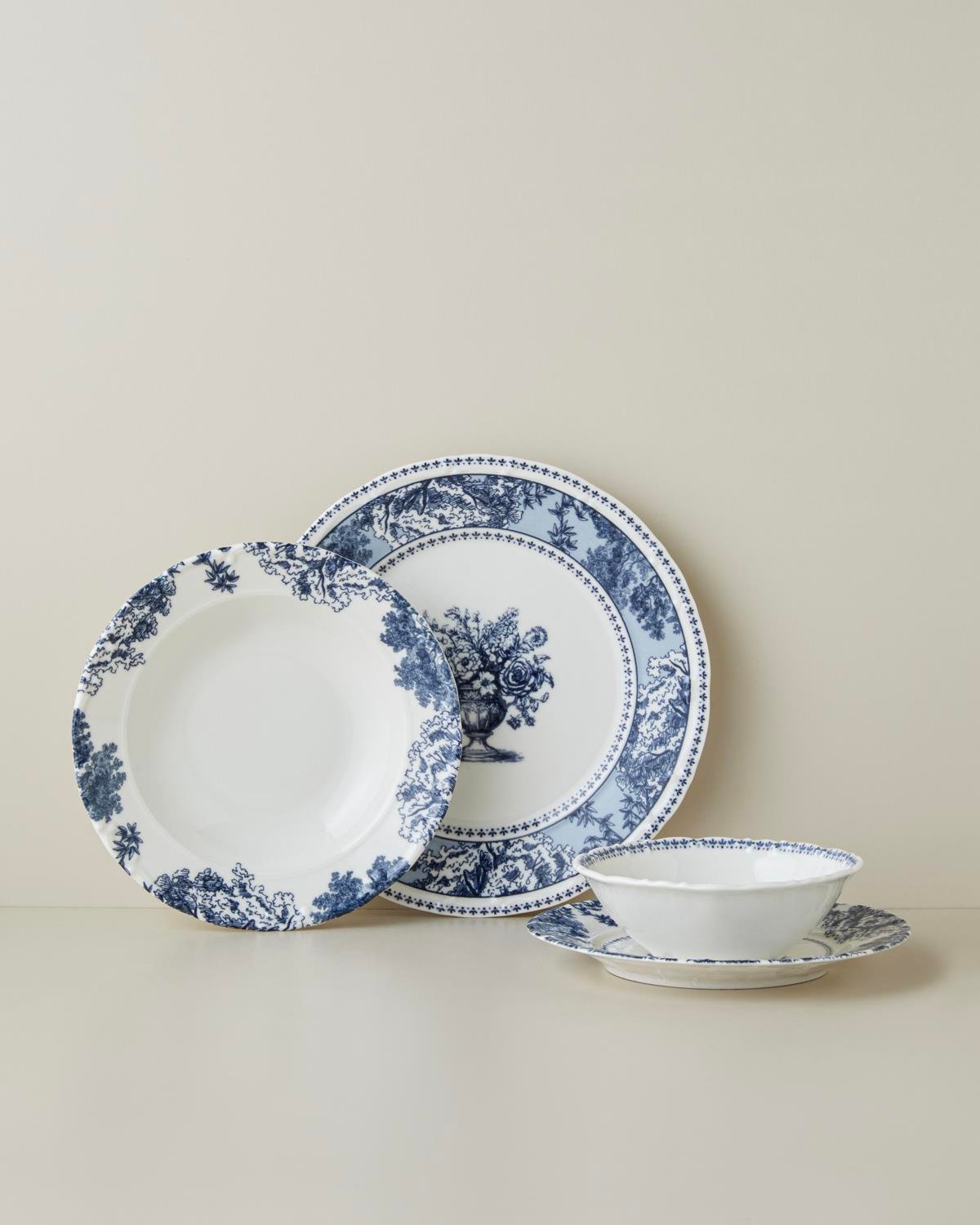 Rosen Porselen Yemek Takımı 24 Parça 6 Kişilik Lacivert