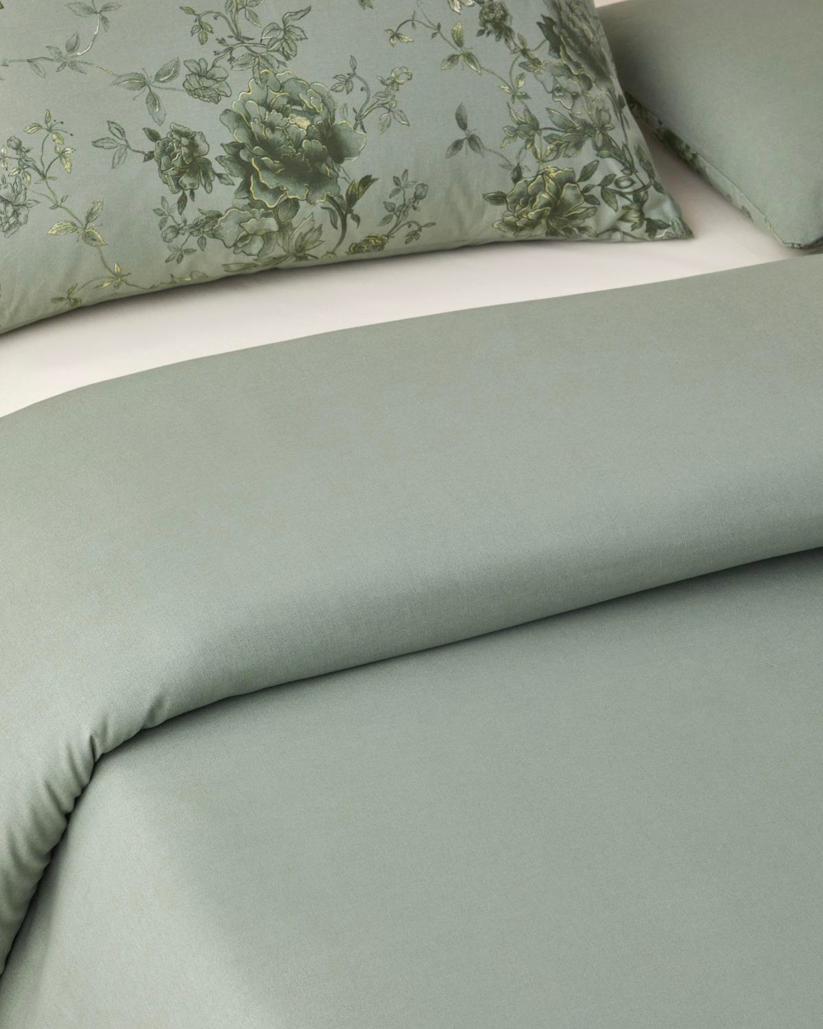 Rosy Glow Pamuk Çift Kişilik Nevresim Takımı 200x220 cm Yeşil