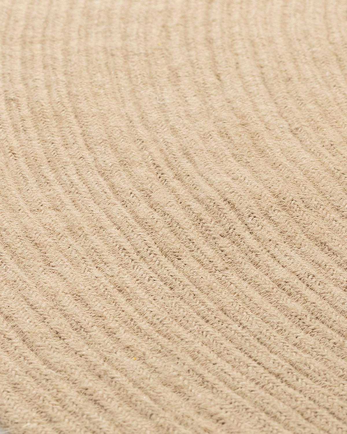Round Dekoratif Jüt Kilim Naturel