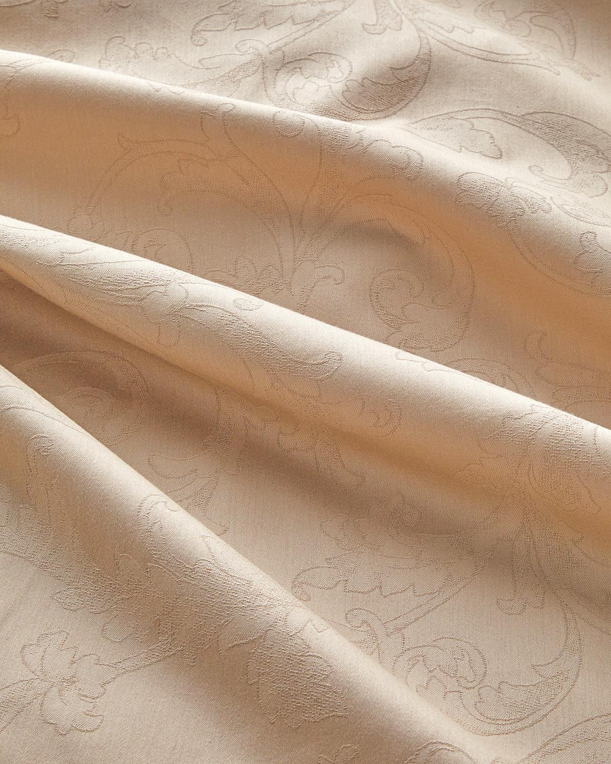 Royal Scroll Jakarlı Pamuk Saten Çift Kişilik Nevresim Takımı 200x220 cm Antik Gold