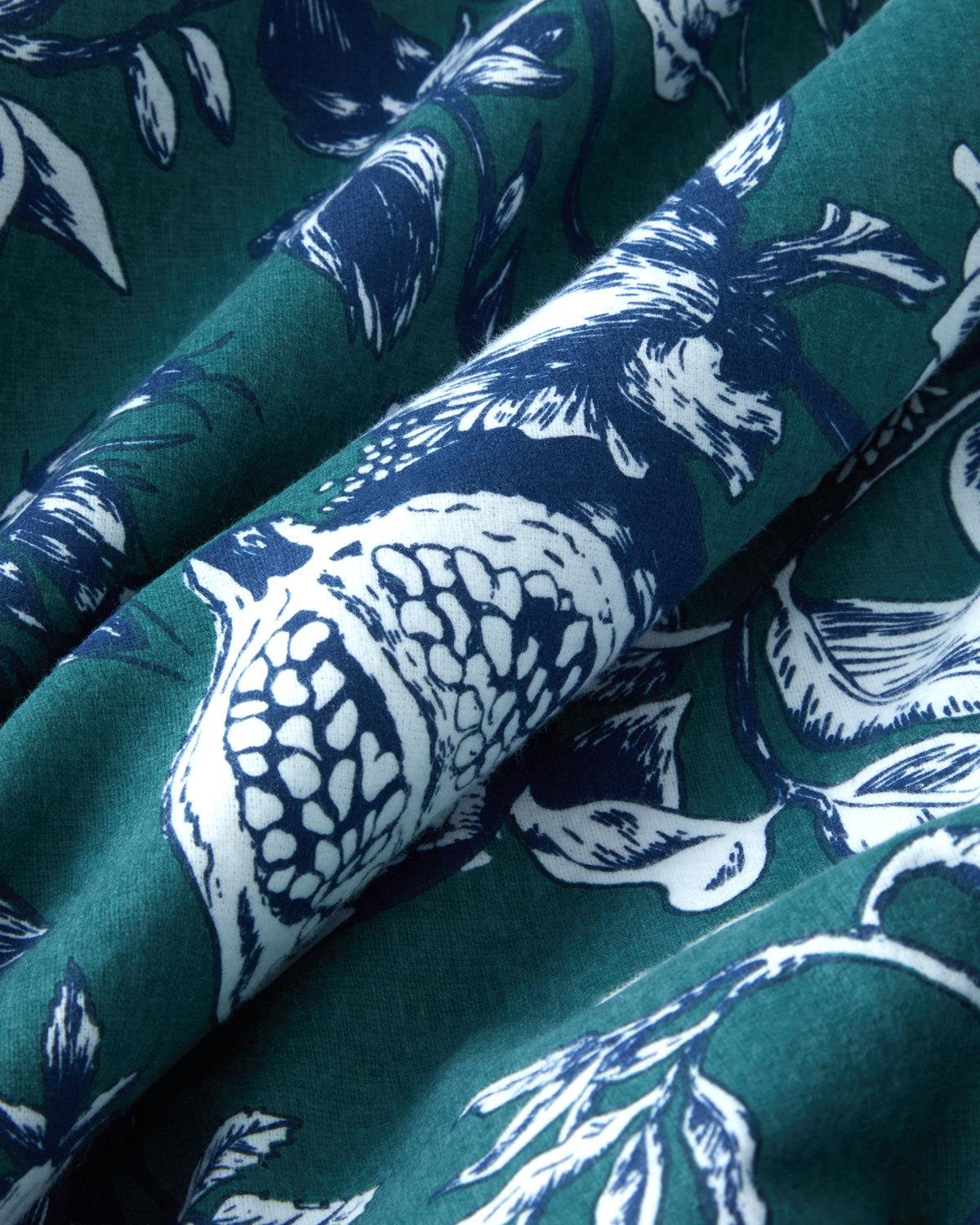 Ruby Garden Flanel Çift Kişilik Nevresim Takımı 200x220 cm Koyu Yeşil