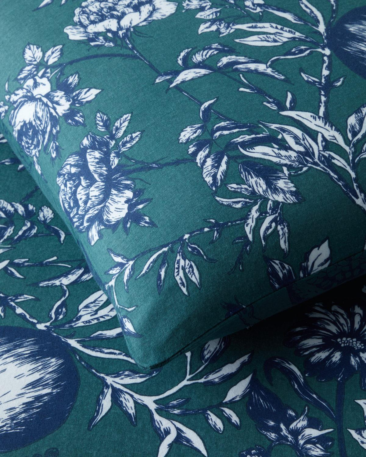 Ruby Garden Flanel Çift Kişilik Nevresim Takımı 200x220 cm Koyu Yeşil