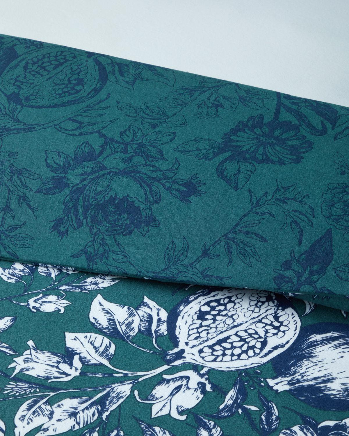 Ruby Garden Flanel Çift Kişilik Nevresim Takımı 200x220 cm Koyu Yeşil