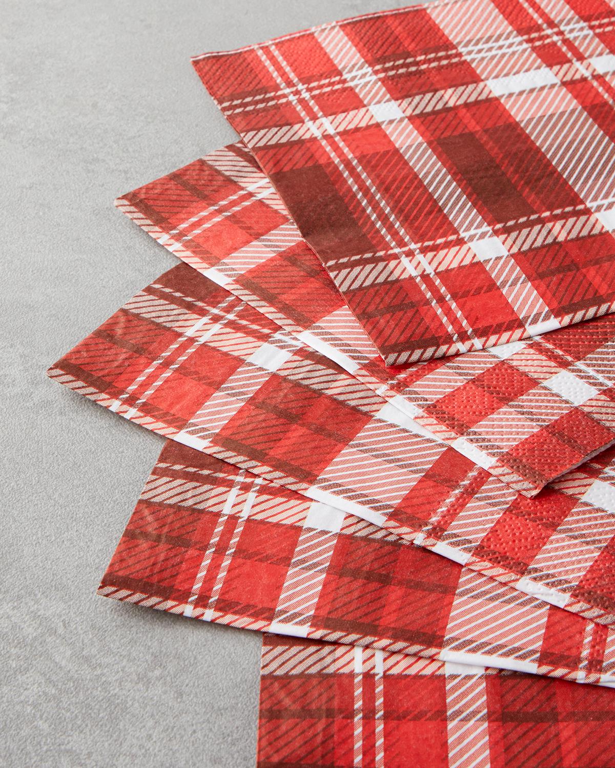 Rutilus Kağıt 20'li Kağıt Peçete 33x33 cm Kırmızı