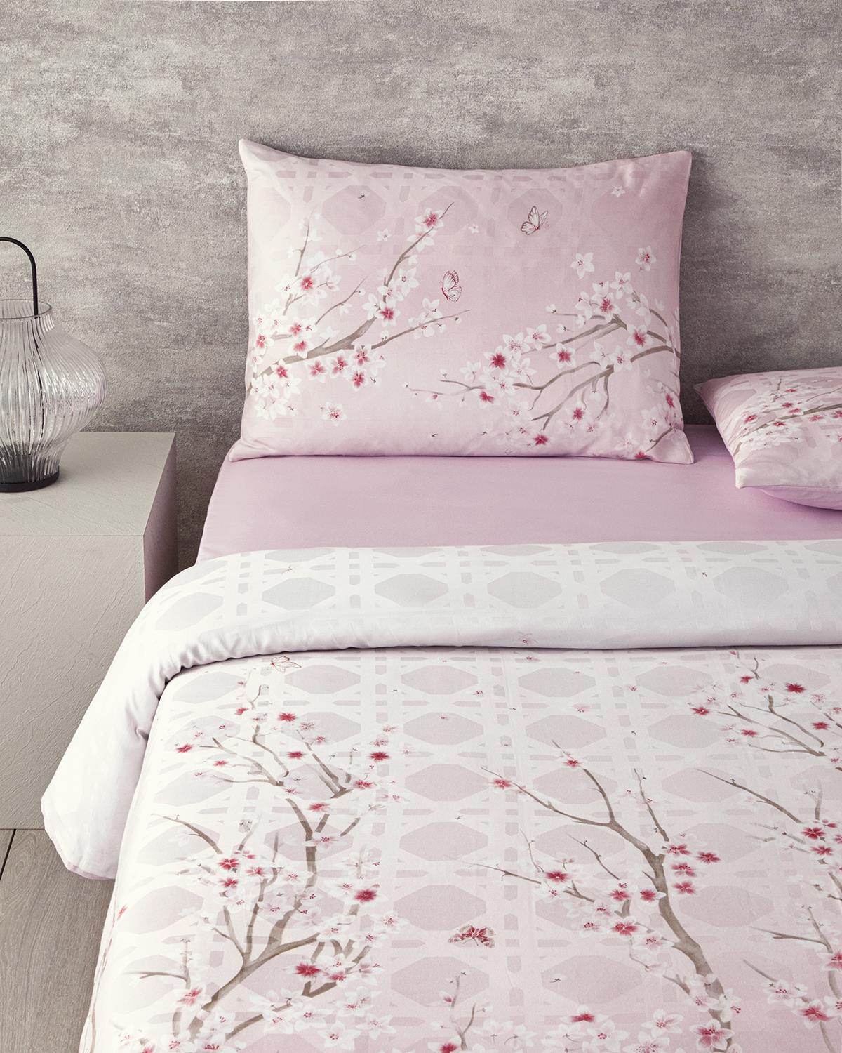 Sakura Komorebi King Size Nevresim Takımı Pembe