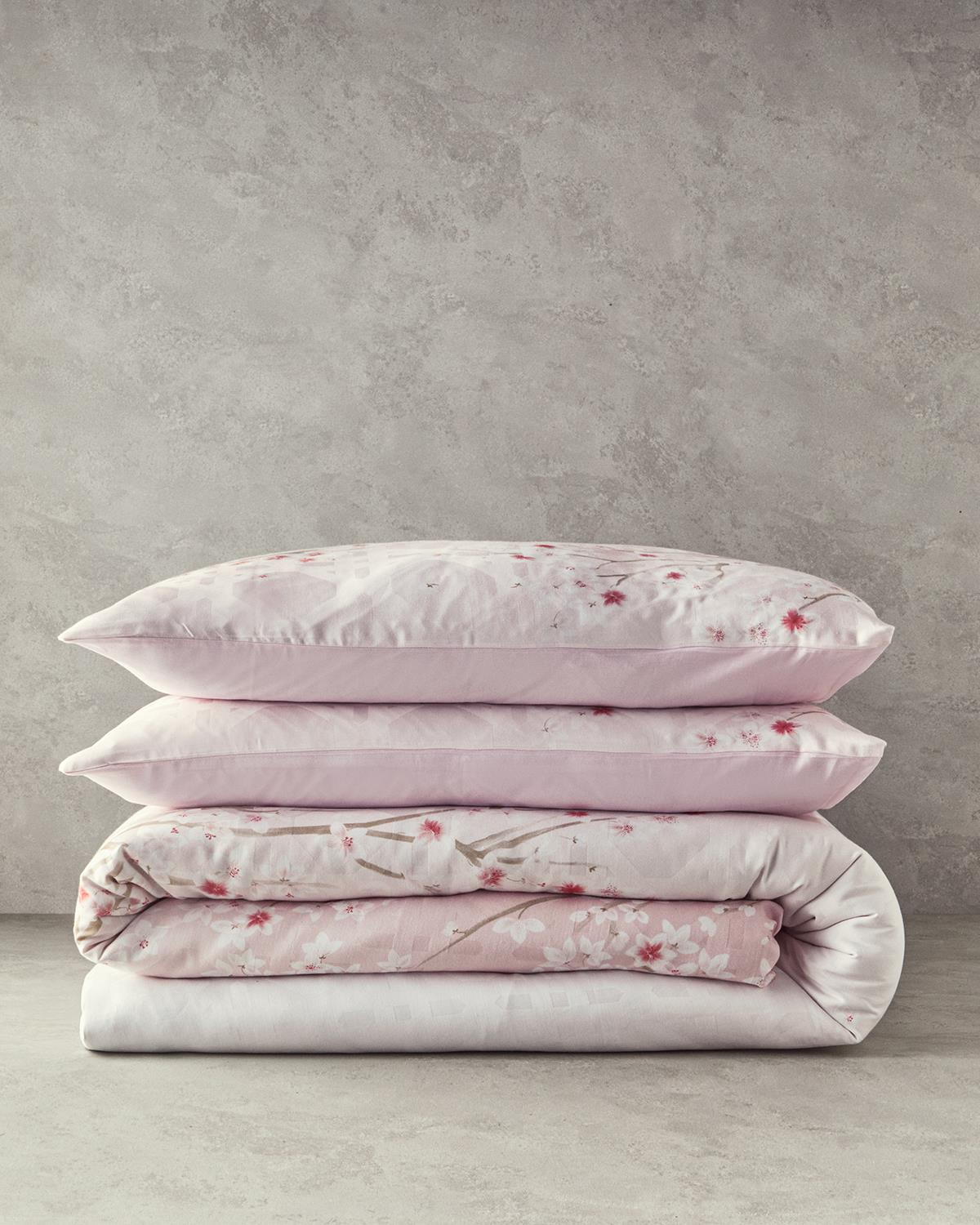 Sakura Komorebi King Size Nevresim Takımı Pembe