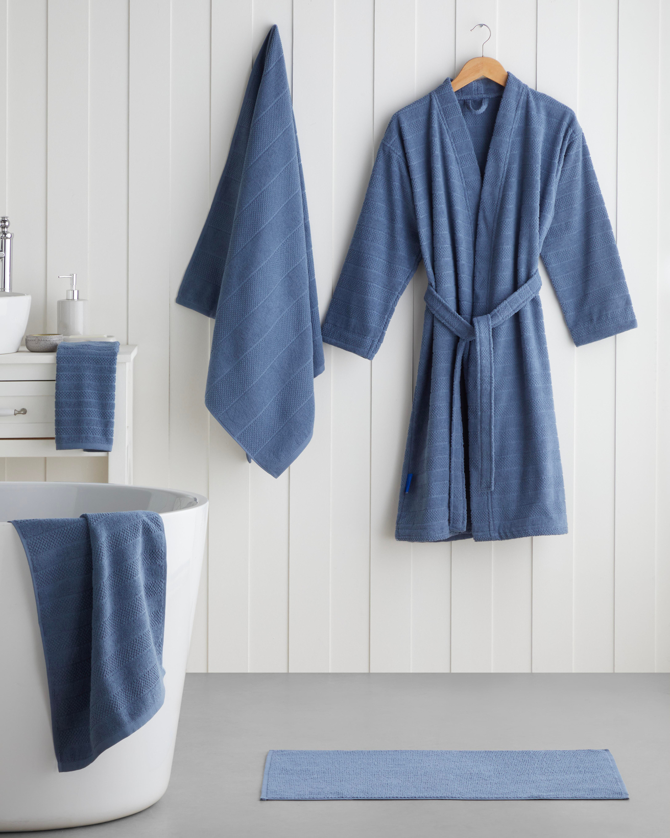 Sandy Stripe Pamuk El Havlusu 30x45 cm Lacivert