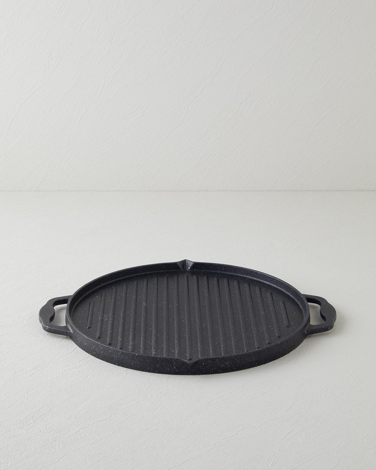 Savor Premium Yuvarlak Grill Tava 34 cm Siyah