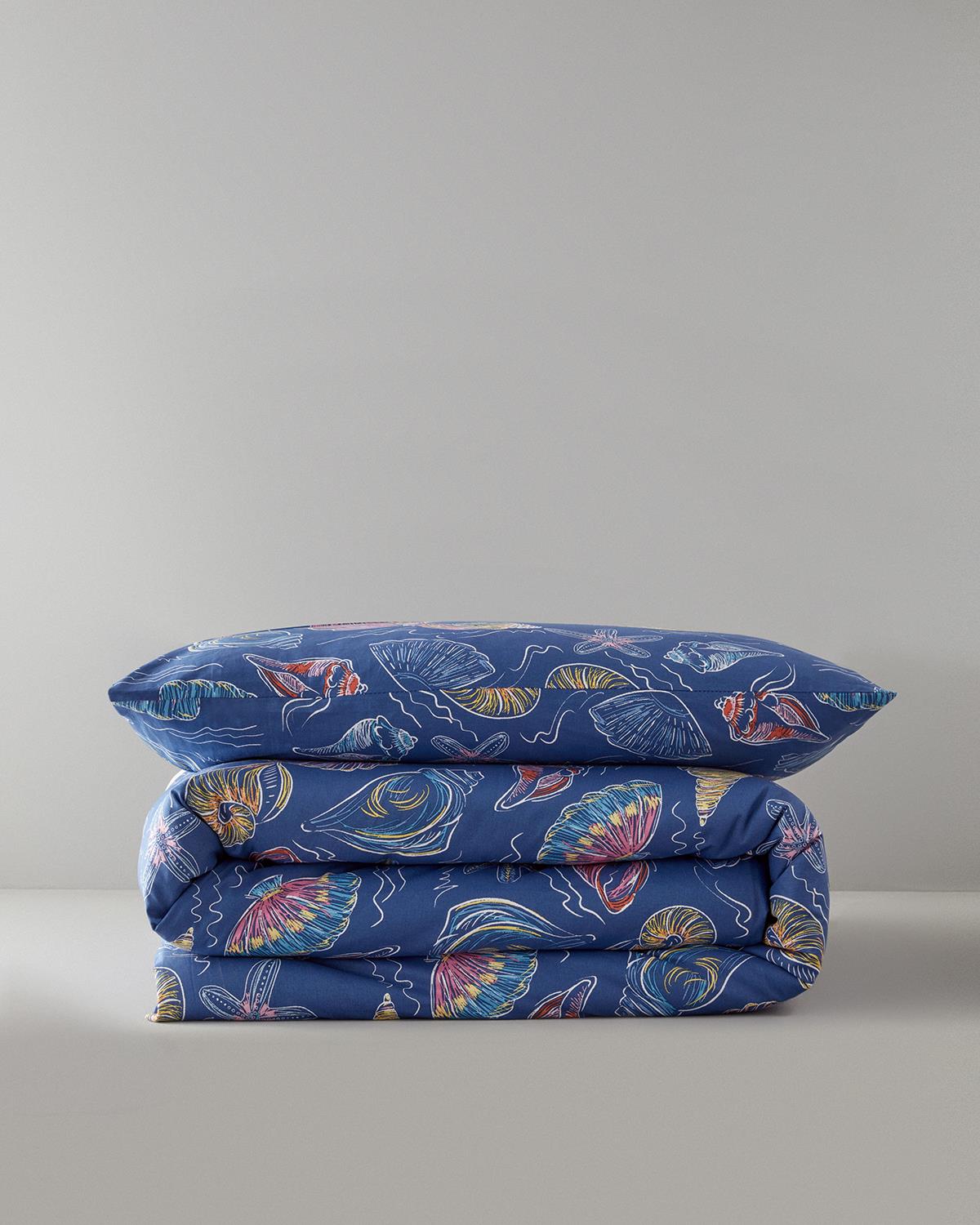 Sea Dreams Tek Kişilik Nevresim Seti Koyu Mavi