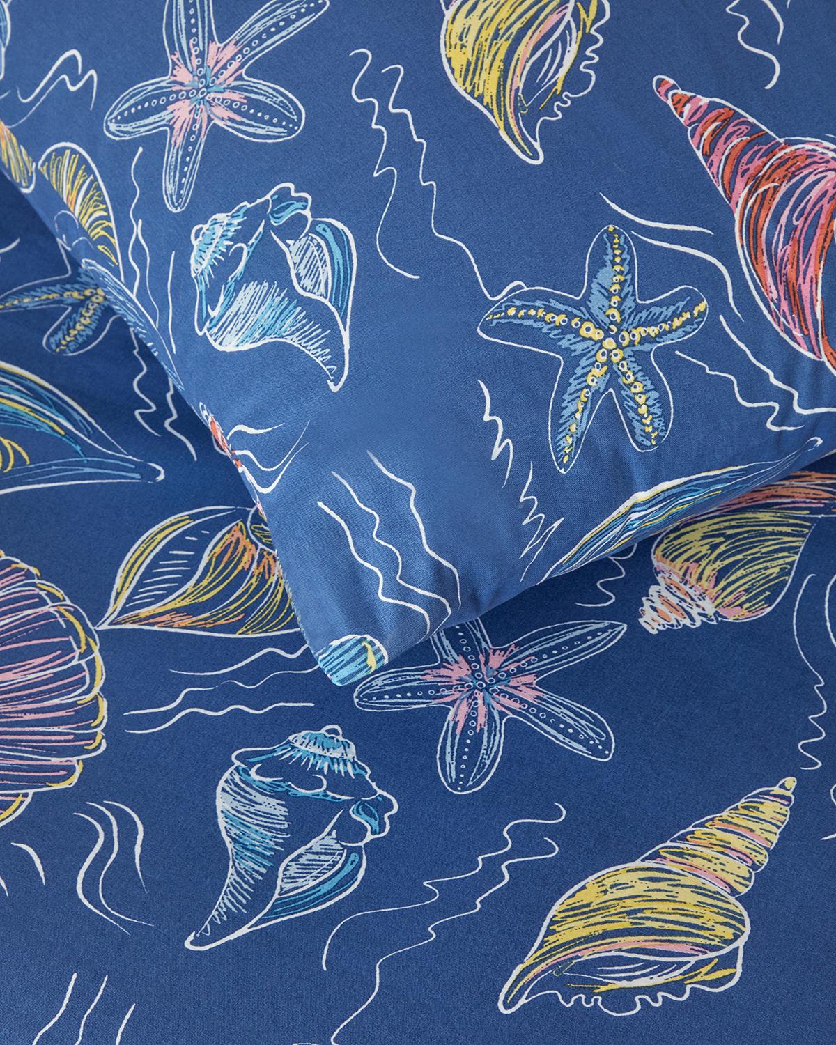 Sea Dreams Tek Kişilik Nevresim Seti Koyu Mavi