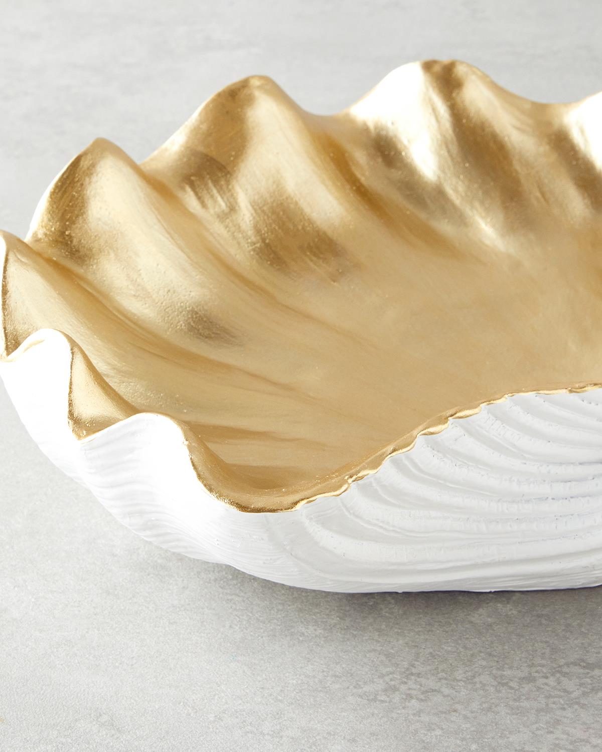 Sea Shells Dekoratif Tabak 30,5x24,5x8,8 cm Gold