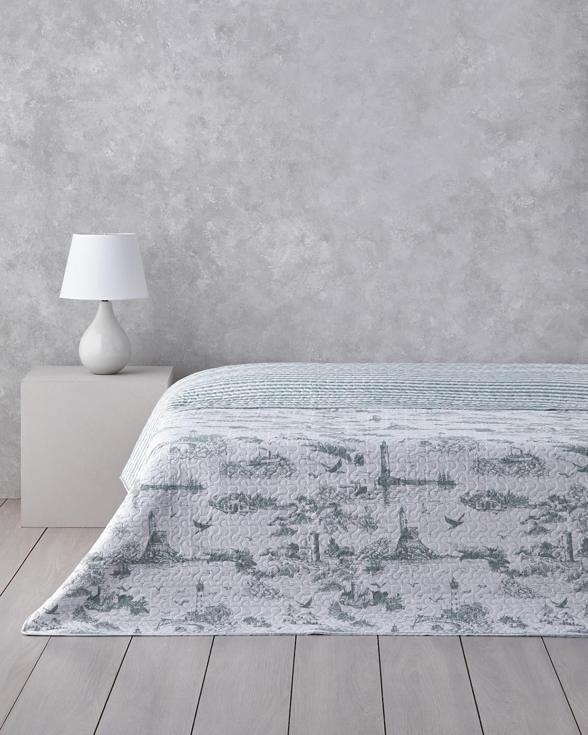 Seaside Serenity King Size Çok Amaçlı Örtü 240x220 cm Seledon