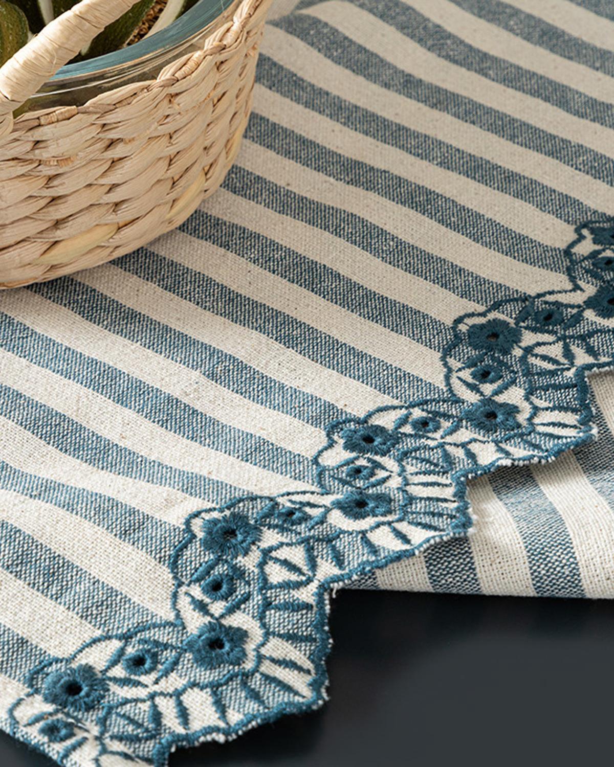Serenity Cotton Runner Dark Blue