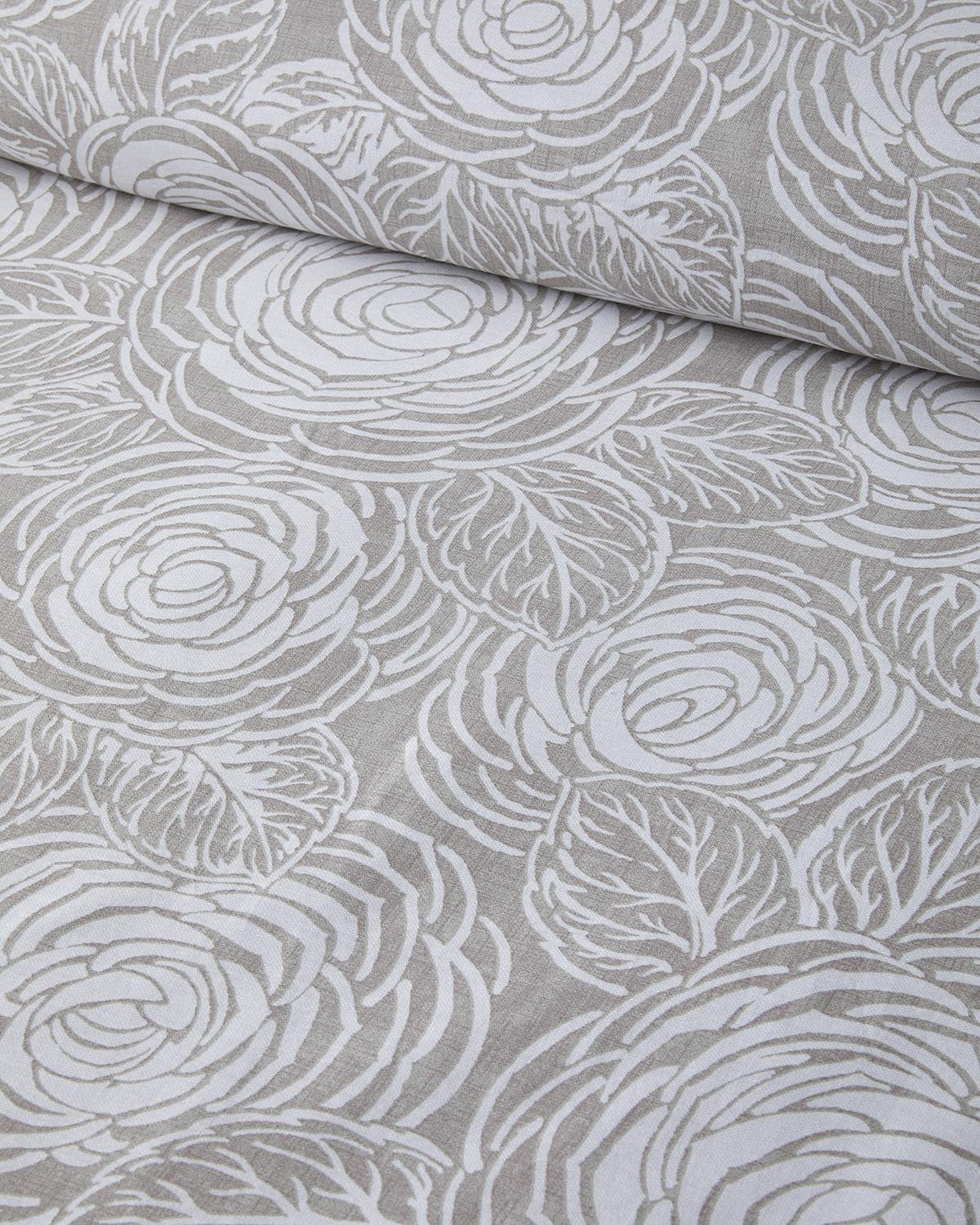 Shabby Rose Krep Çift Kişilik Nevresim Takımı Taş Rengi