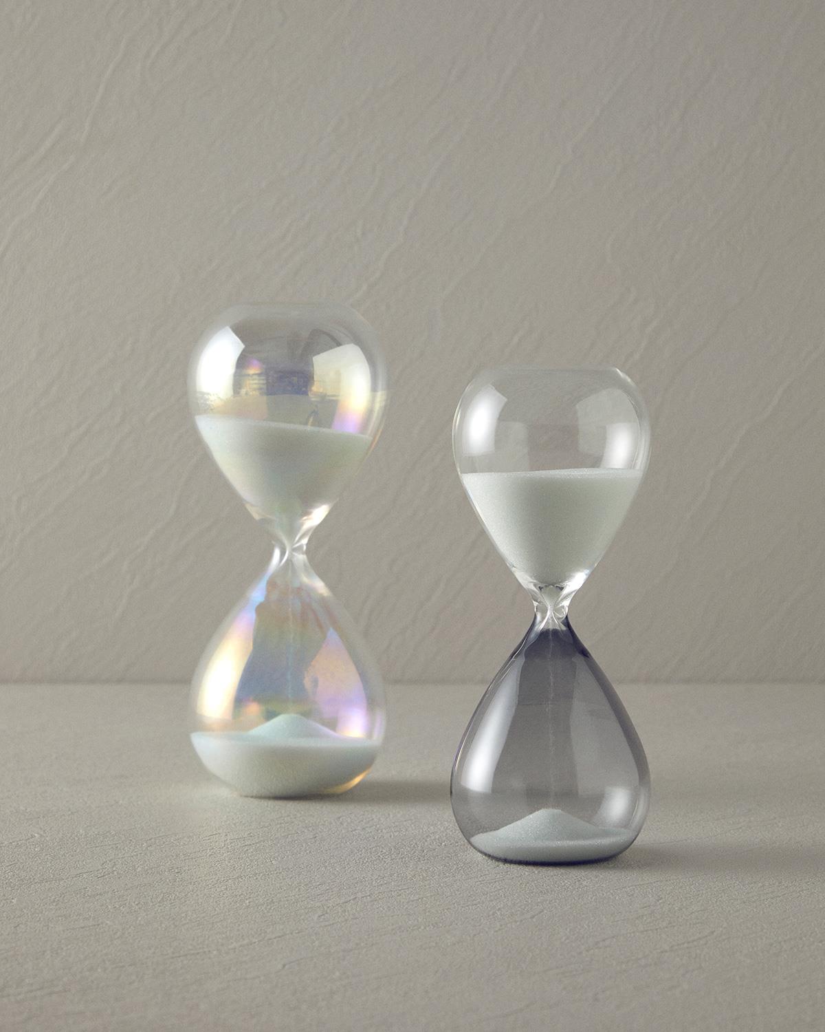 Shine Cam 30 dk Kum Saati 8x8x20 cm Beyaz
