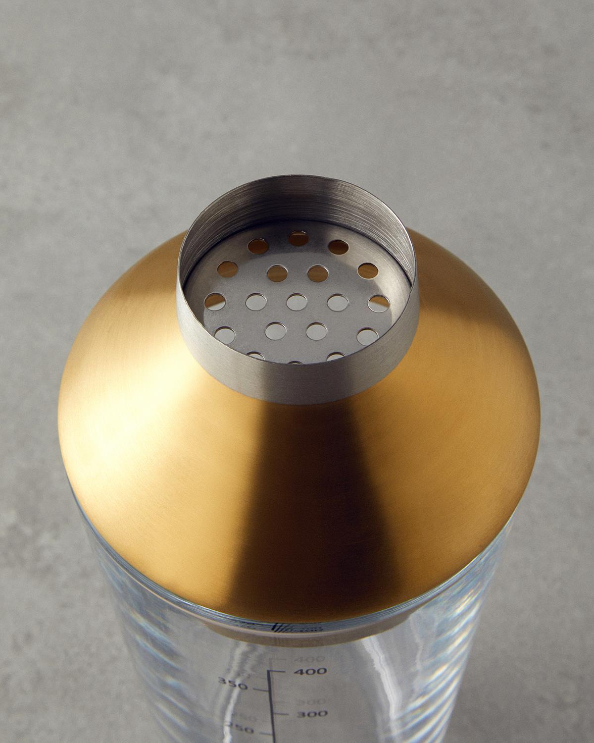 Shine Cocktail Cam Kokteyl Shaker Gold