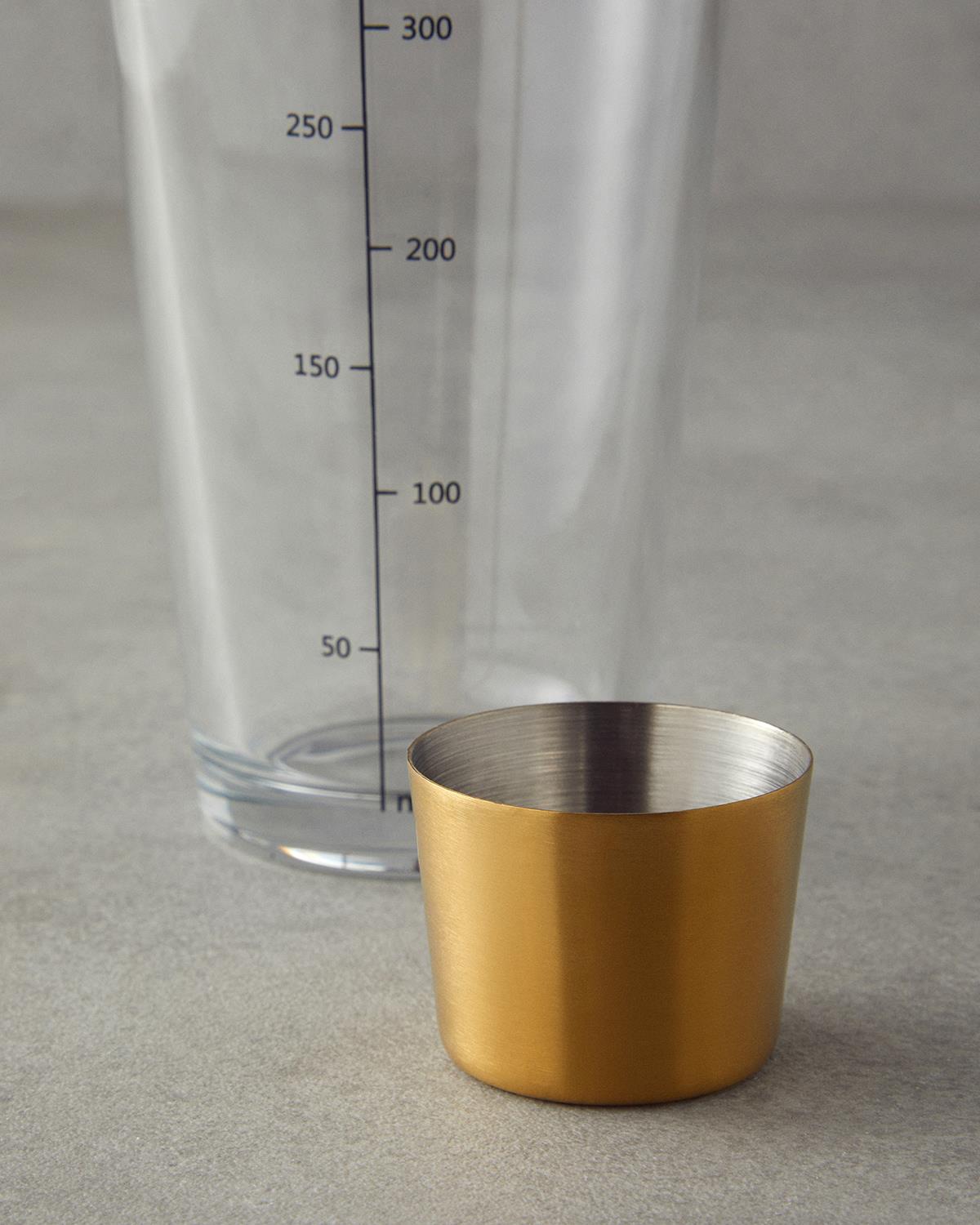 Shine Cocktail Cam Kokteyl Shaker Gold