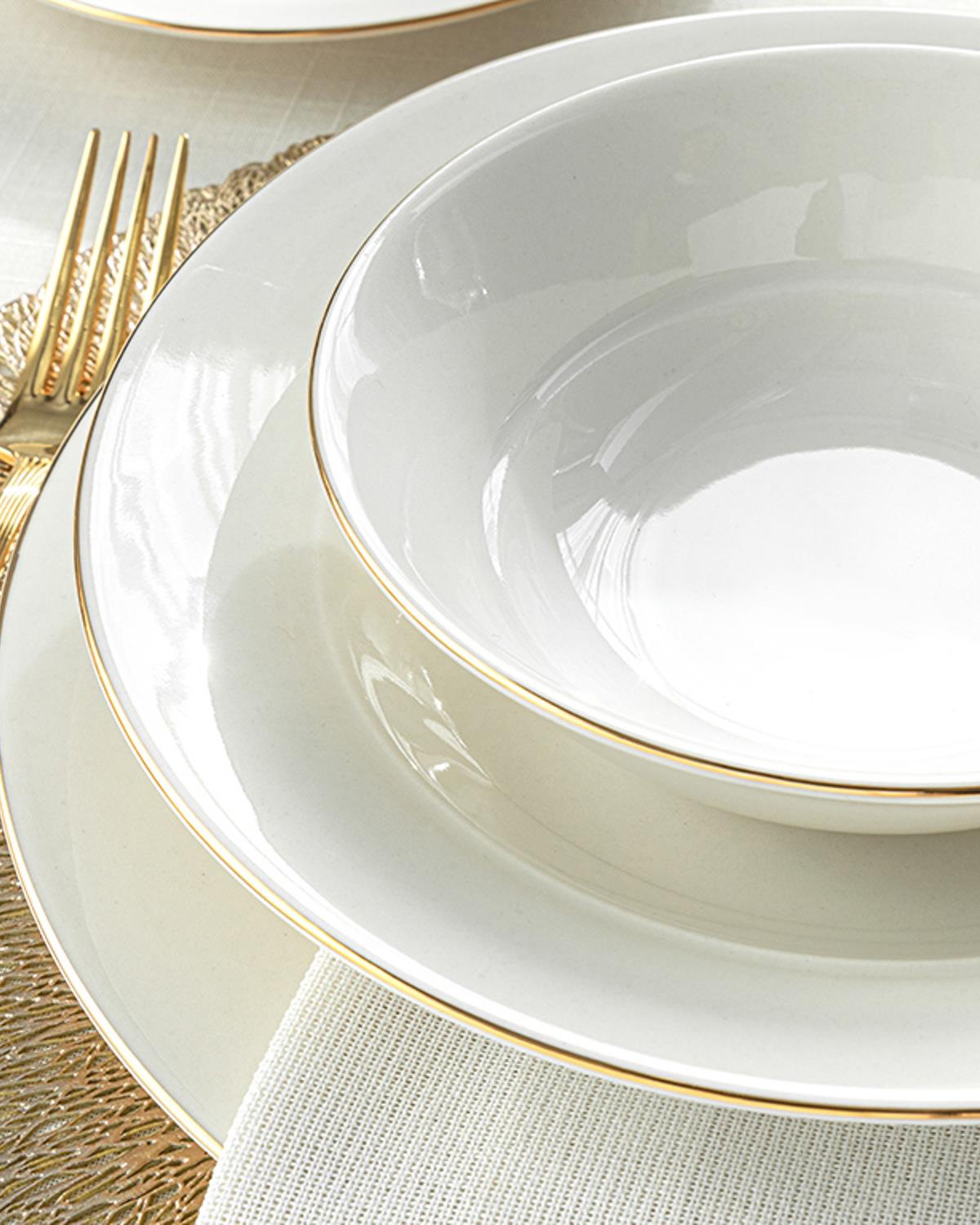 Sirius Porselen 24 Parça 6 Kişilik Yemek Takımı Gold