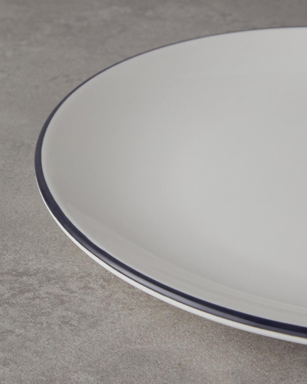 Skyline Porselen Servis Tabağı 25 cm Siyah