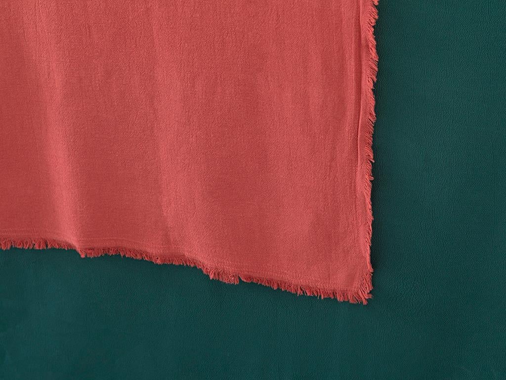 Smooth Fringes Pamuk Runner Bordo
