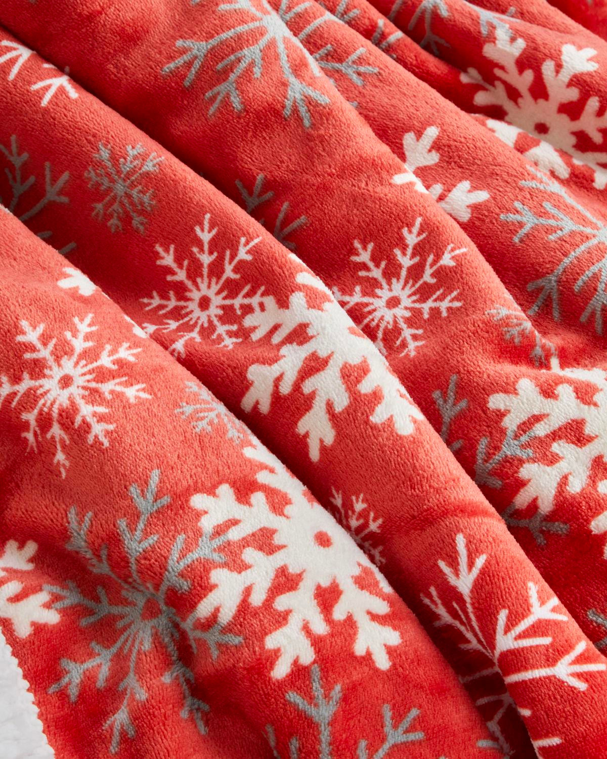 Snowland Koltuk Şalı 120x160 cm Kırmızı