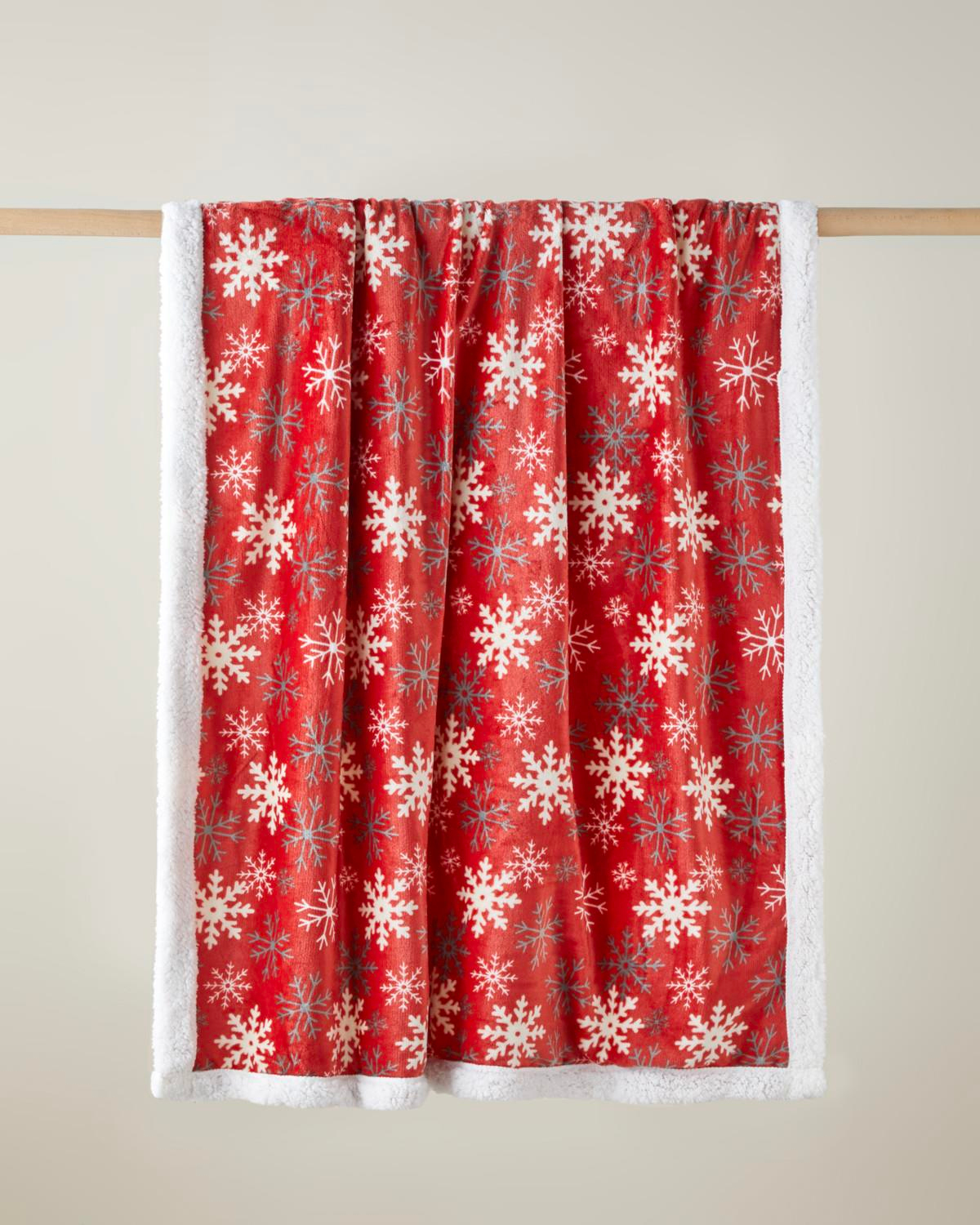 Snowland Koltuk Şalı 120x160 cm Kırmızı