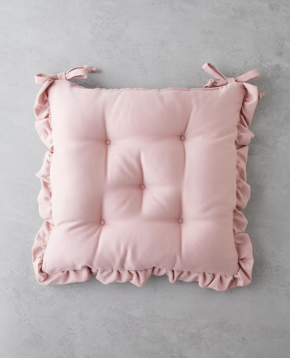 Soft Cozy Sandalye Minderi 40x40 cm Pudra