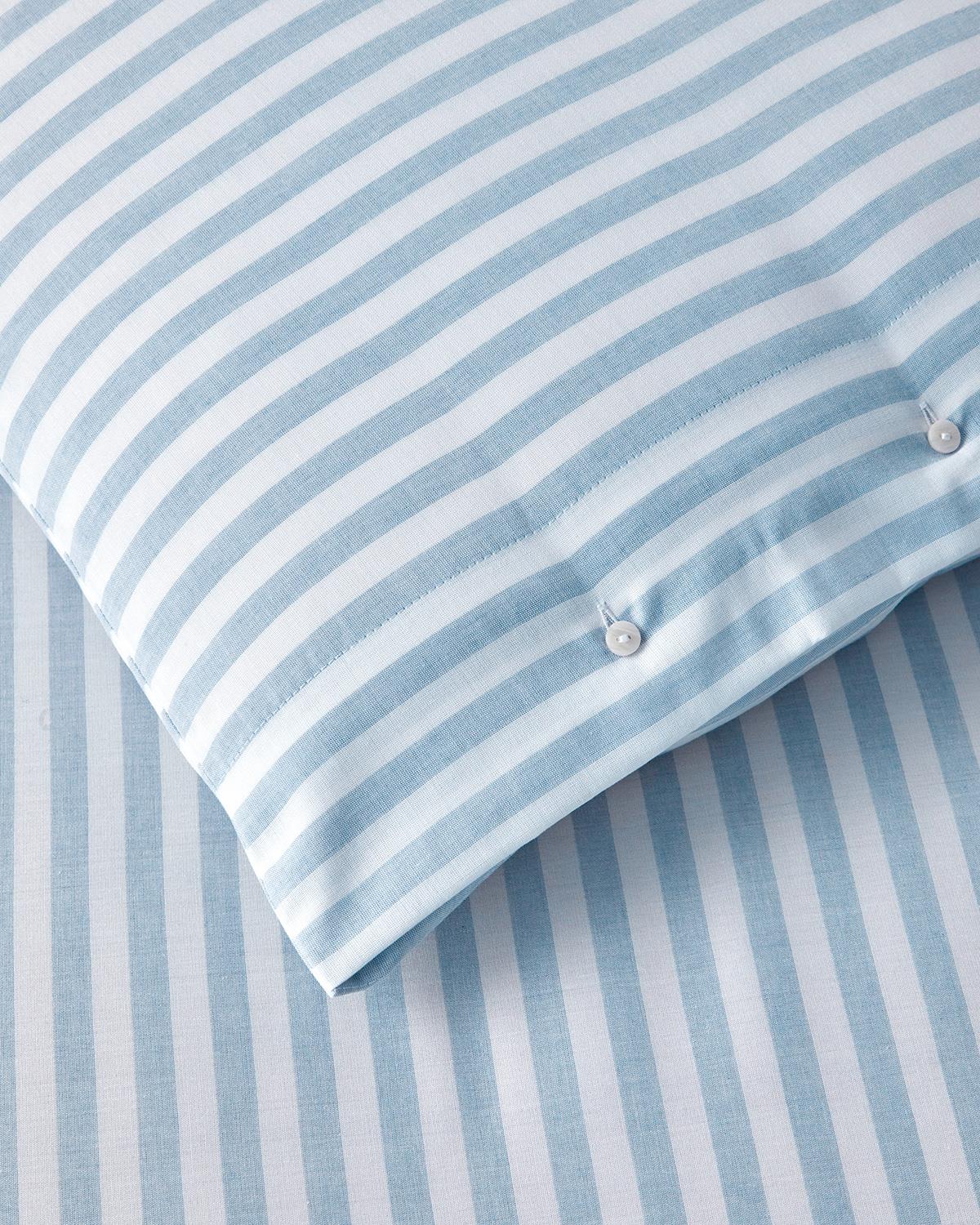 Soft Streaks İpliği Boyalı Çift Kişilik Nevresim Takımı 200x220 cm Mavi