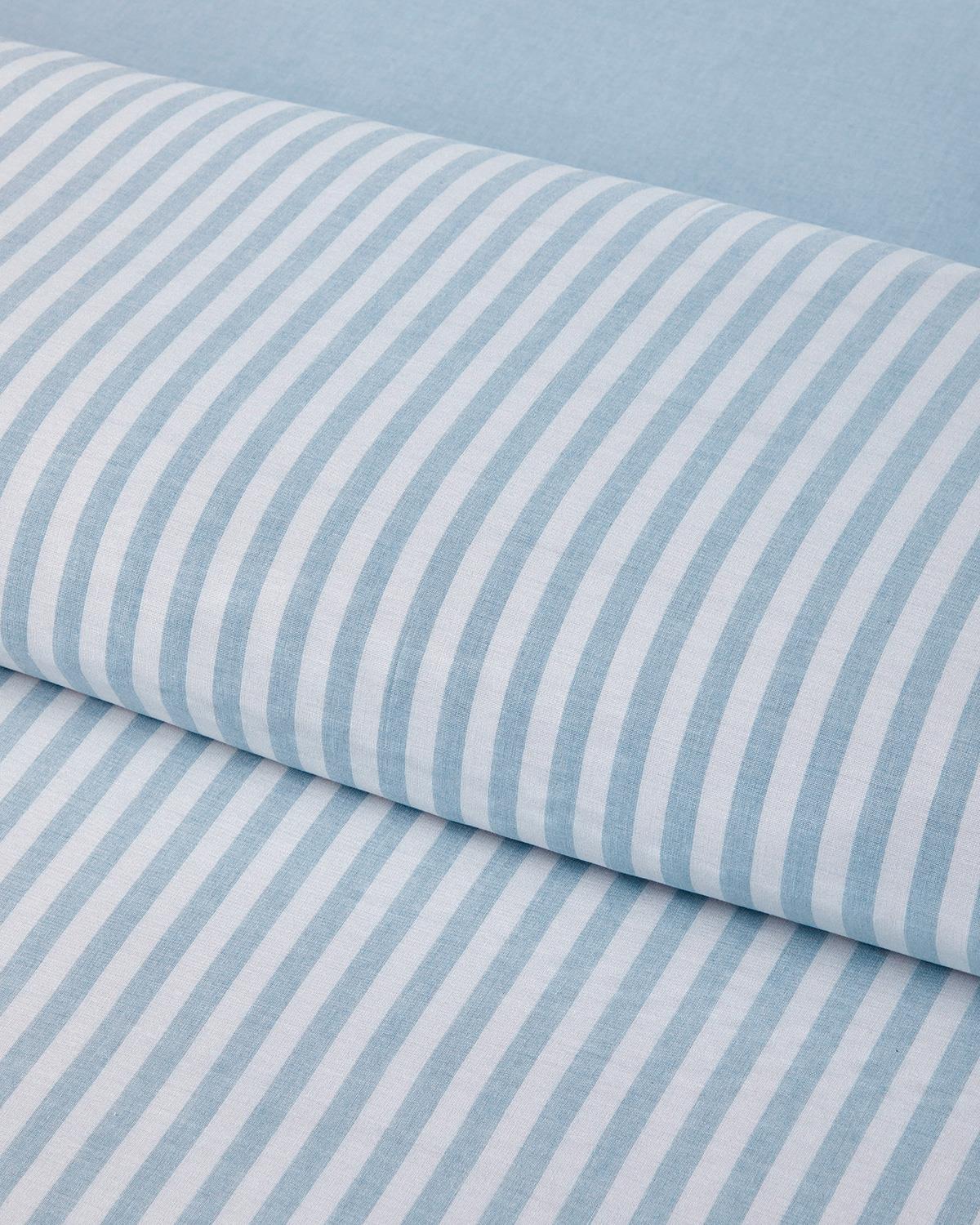 Soft Streaks İpliği Boyalı Çift Kişilik Nevresim Takımı 200x220 cm Mavi