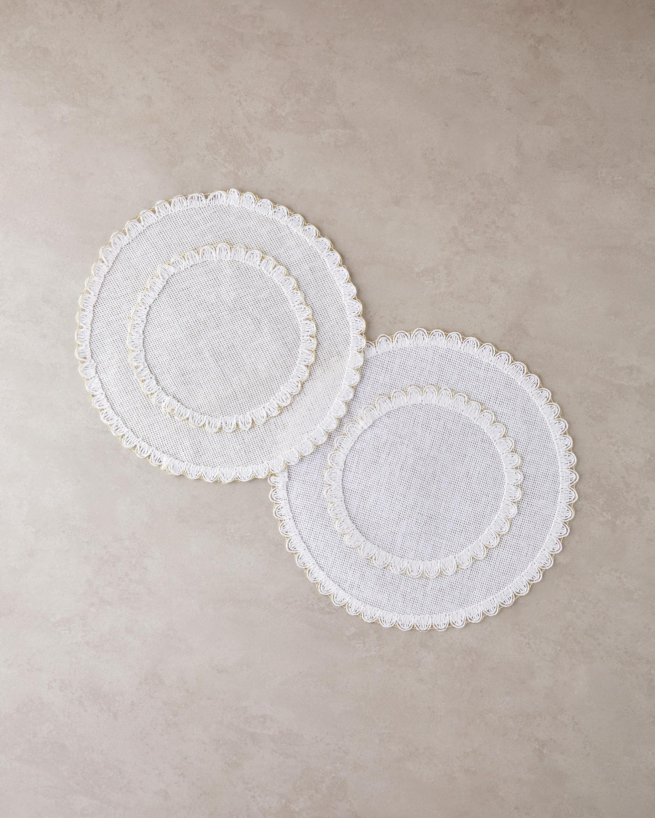 Stitch Kağıt 2'li Amerikan Servis 38 cm Beyaz-Gold