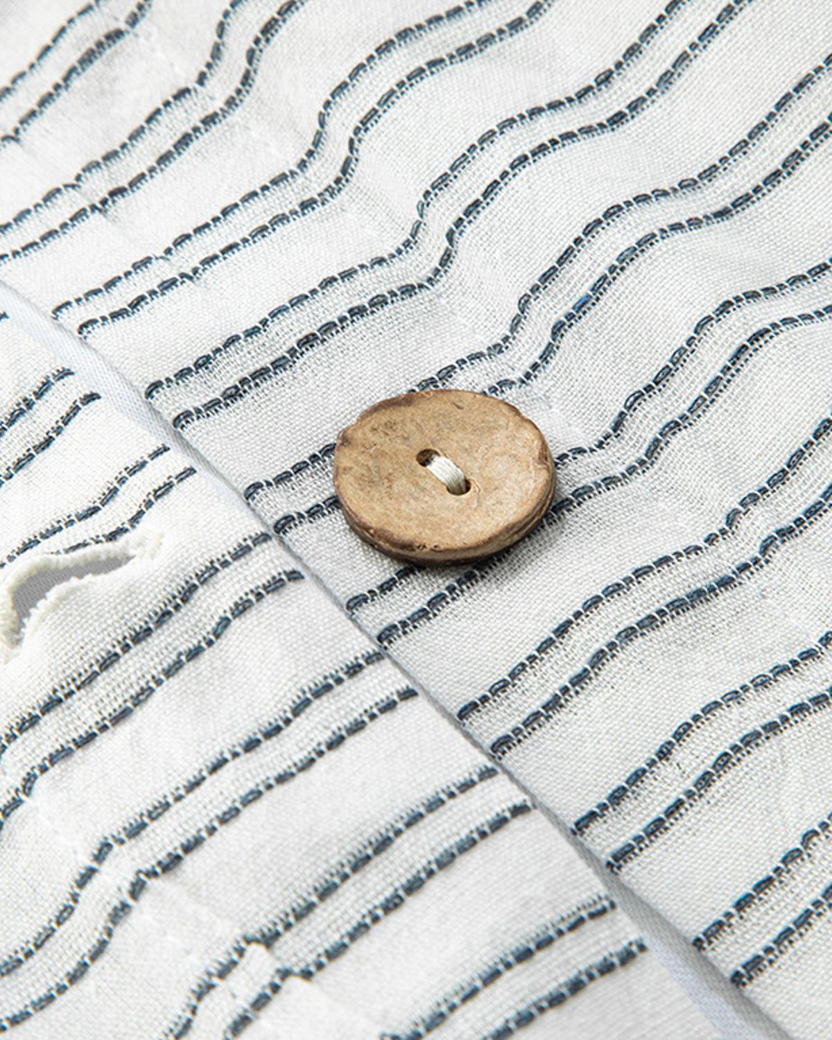 Stitch Line İpliği Boyalı King Size Nevresim Takımı Lacivert